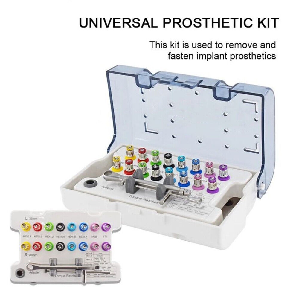 1 Set Dental Implant Remover Abutment Hand Driver 1.0-T6/0.9-ITI Torque Wrench