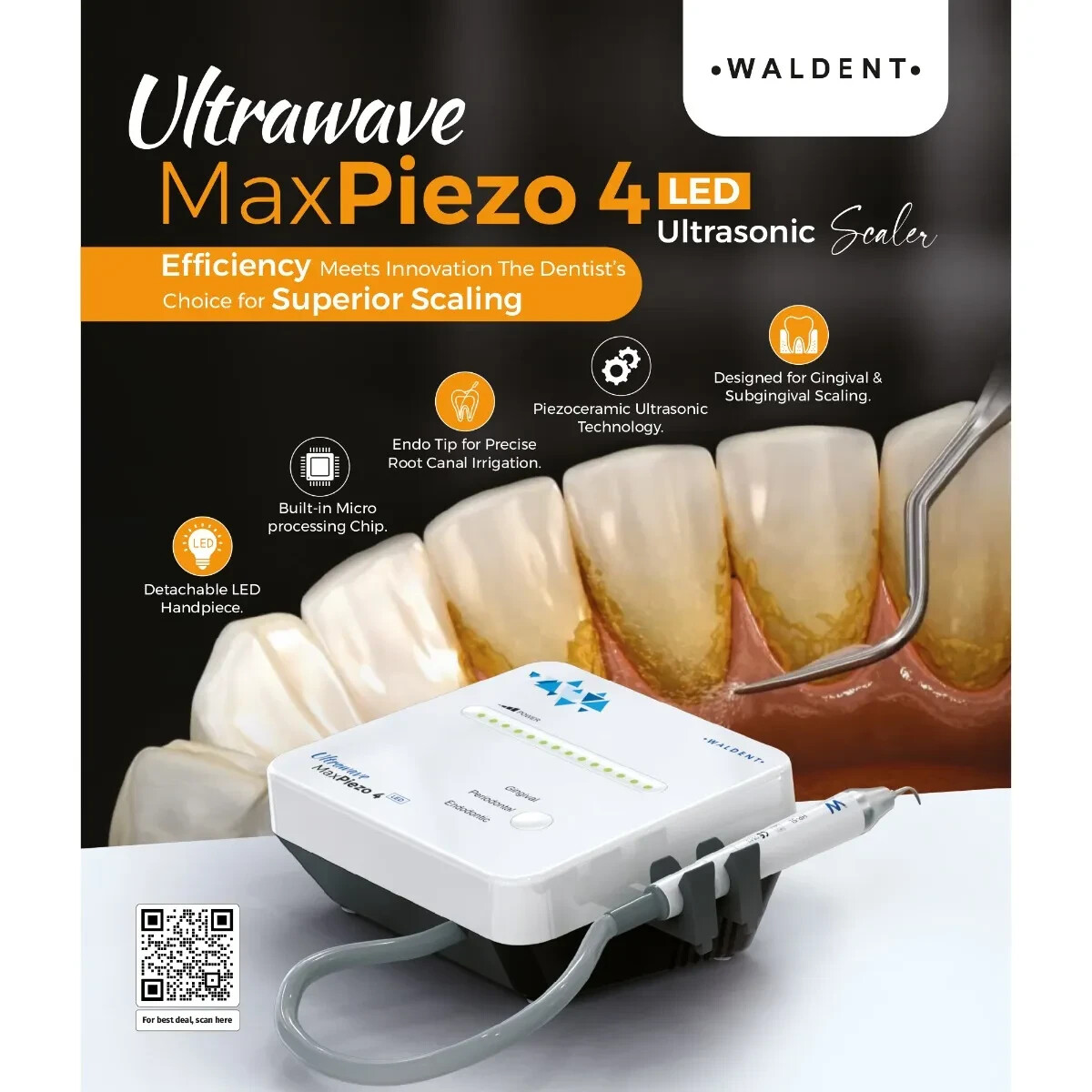 Ultrawave MaxPiezo 4 LED Ultrasonic Scaler Waldent