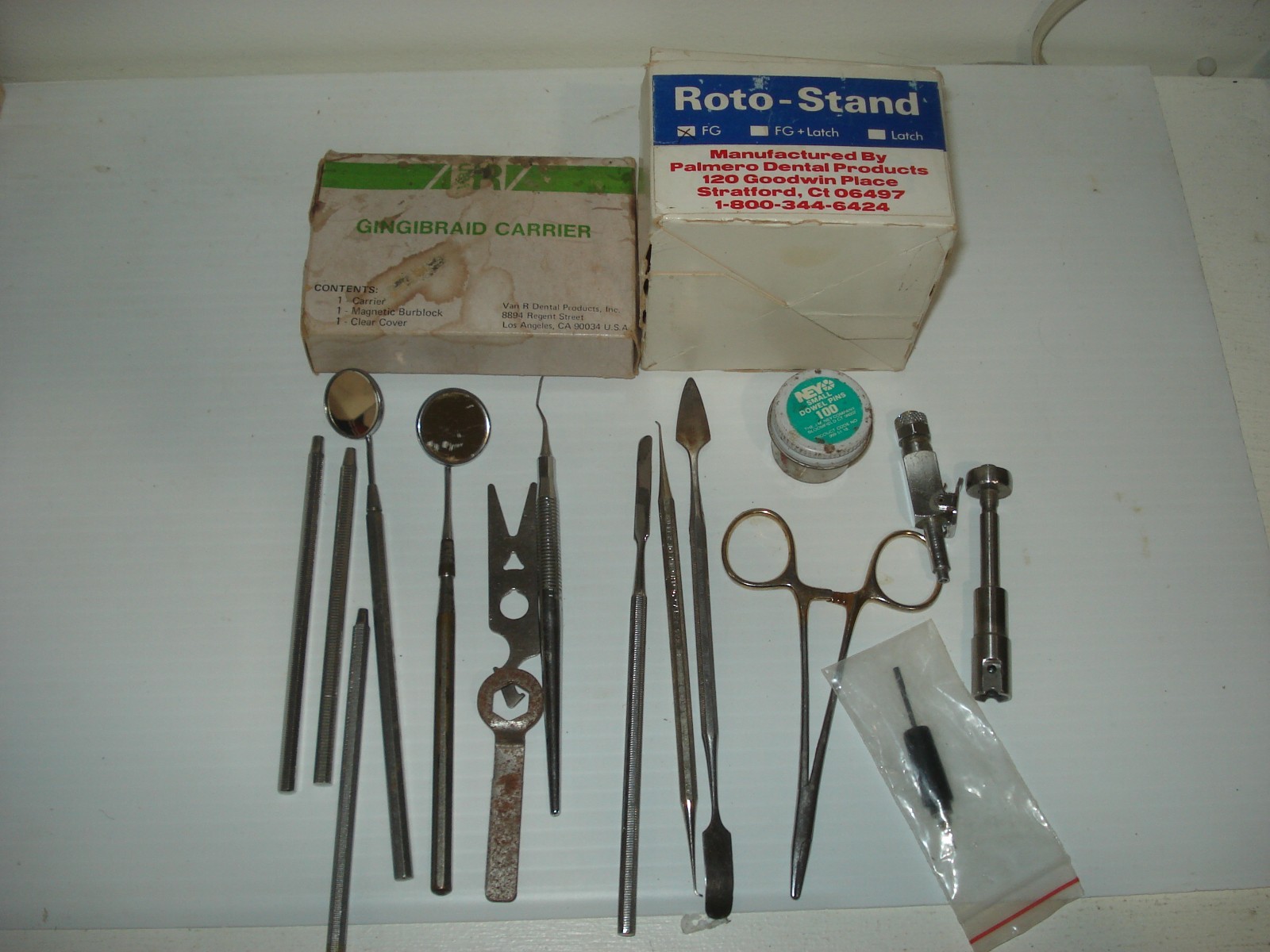 Lot of 20 Vtg Dental instruments mirrors Scalers – Assorted Manufacturer