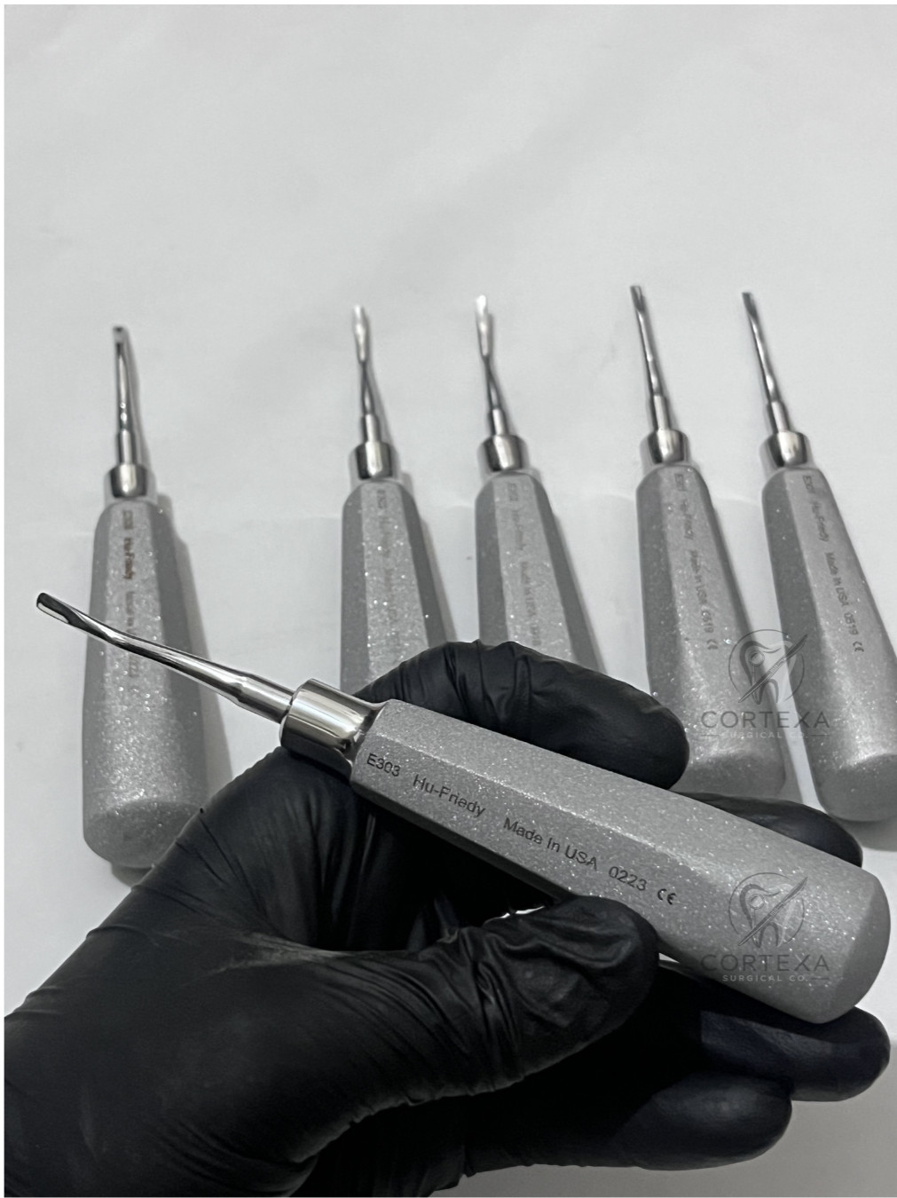 HU-Friedy Apexo Elevators E301 E302 E303 Dental Extraction Set Lot 6Pcs