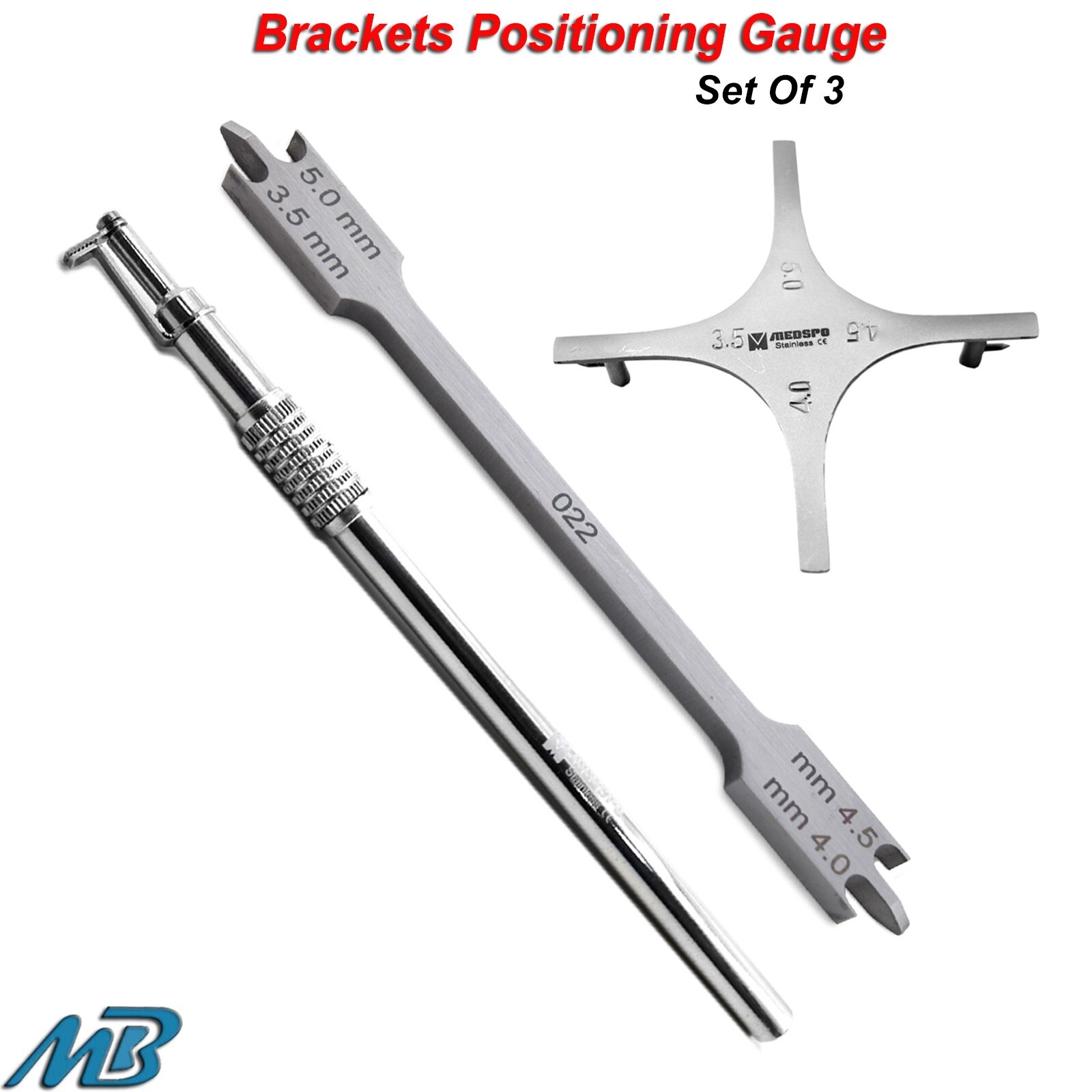 Orthodontics Backet Positioning Height Gauge Star Gauges Dental Heat Bite Tools