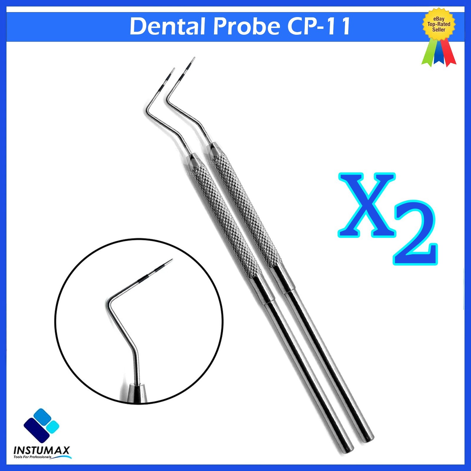 Michigan CP 11 Probe William Colour 3-6-8-11 mm Marking Periodontal Dental X2