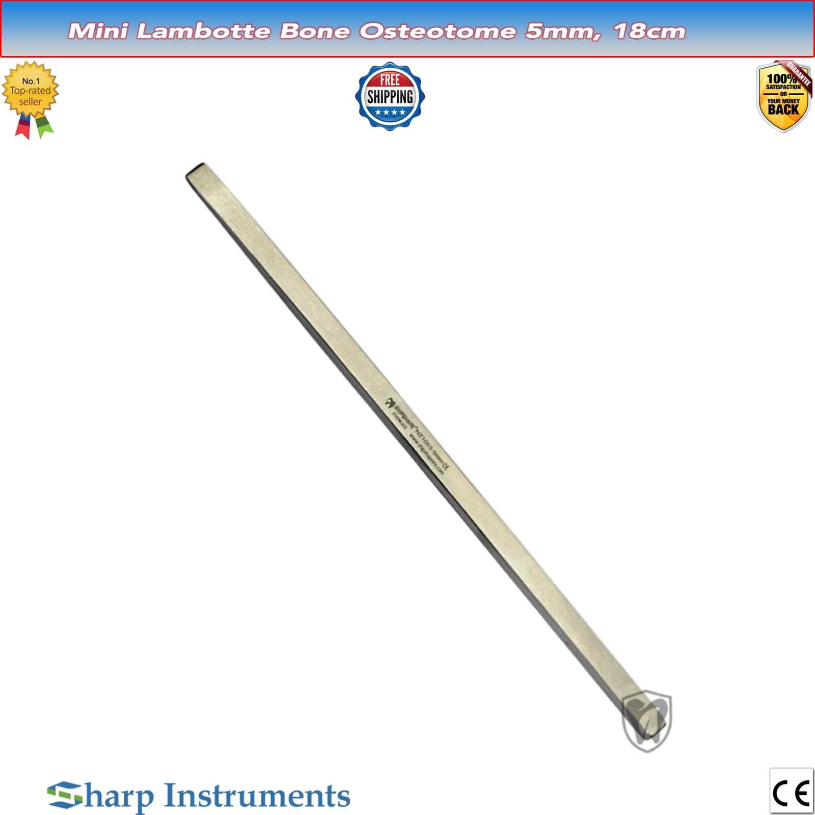 Mini Lambotte Bone Osteotome 5mm Blade, 18 cm Orthopaedic Chisel Surg Instrument