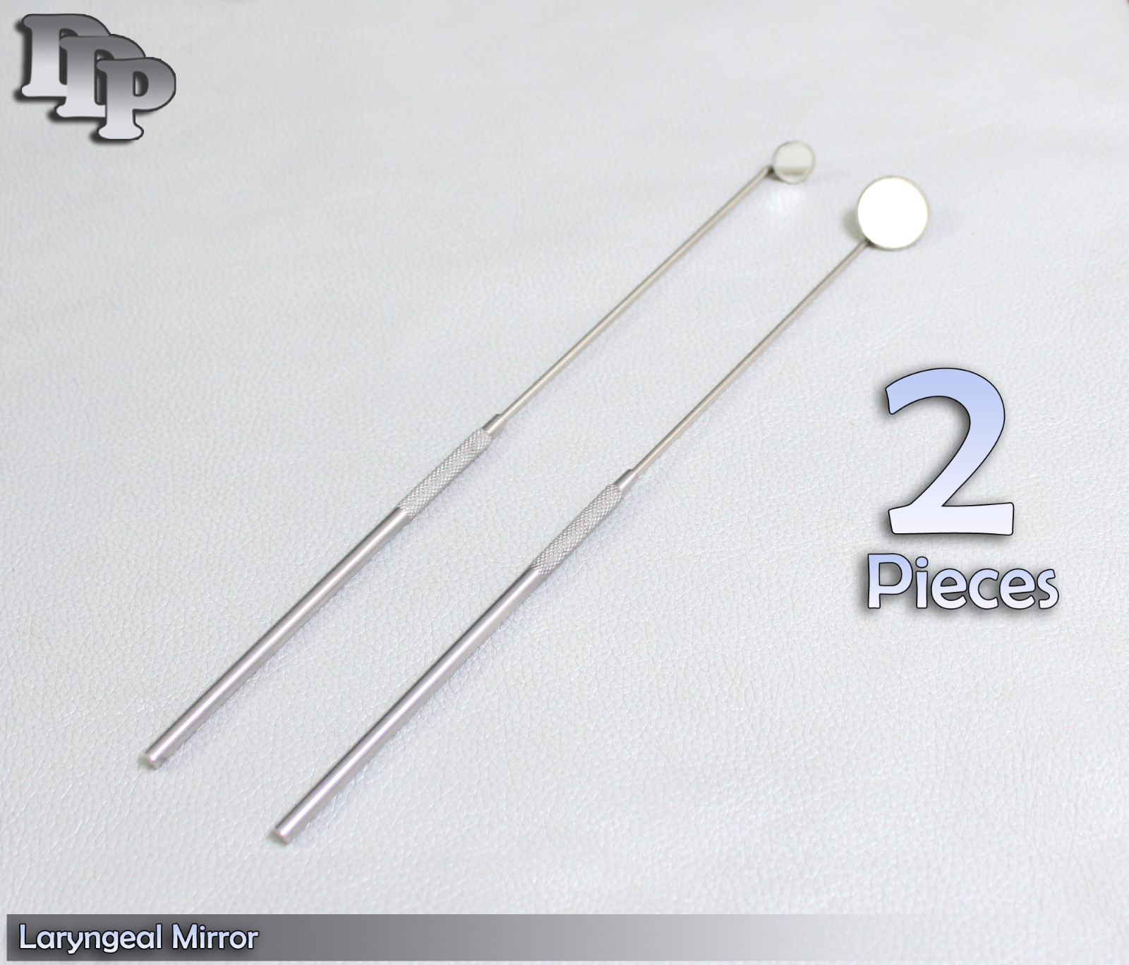 SET OF 2 LARYNGEAL BOILABLE HYGIENE DENTAL MIRRORS WITH HANDLE #1 #6