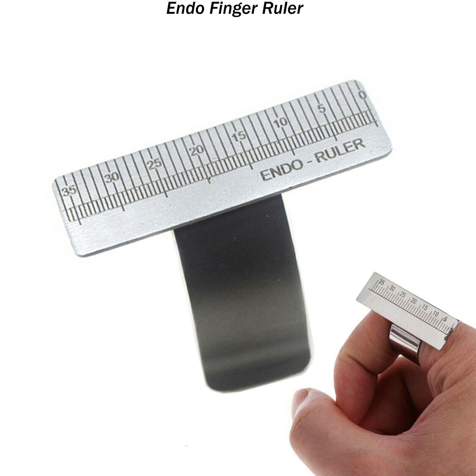 1Pc Dental Adjustable Endo Ruler Stainless Steel Measure Ring Span Gauge Finger