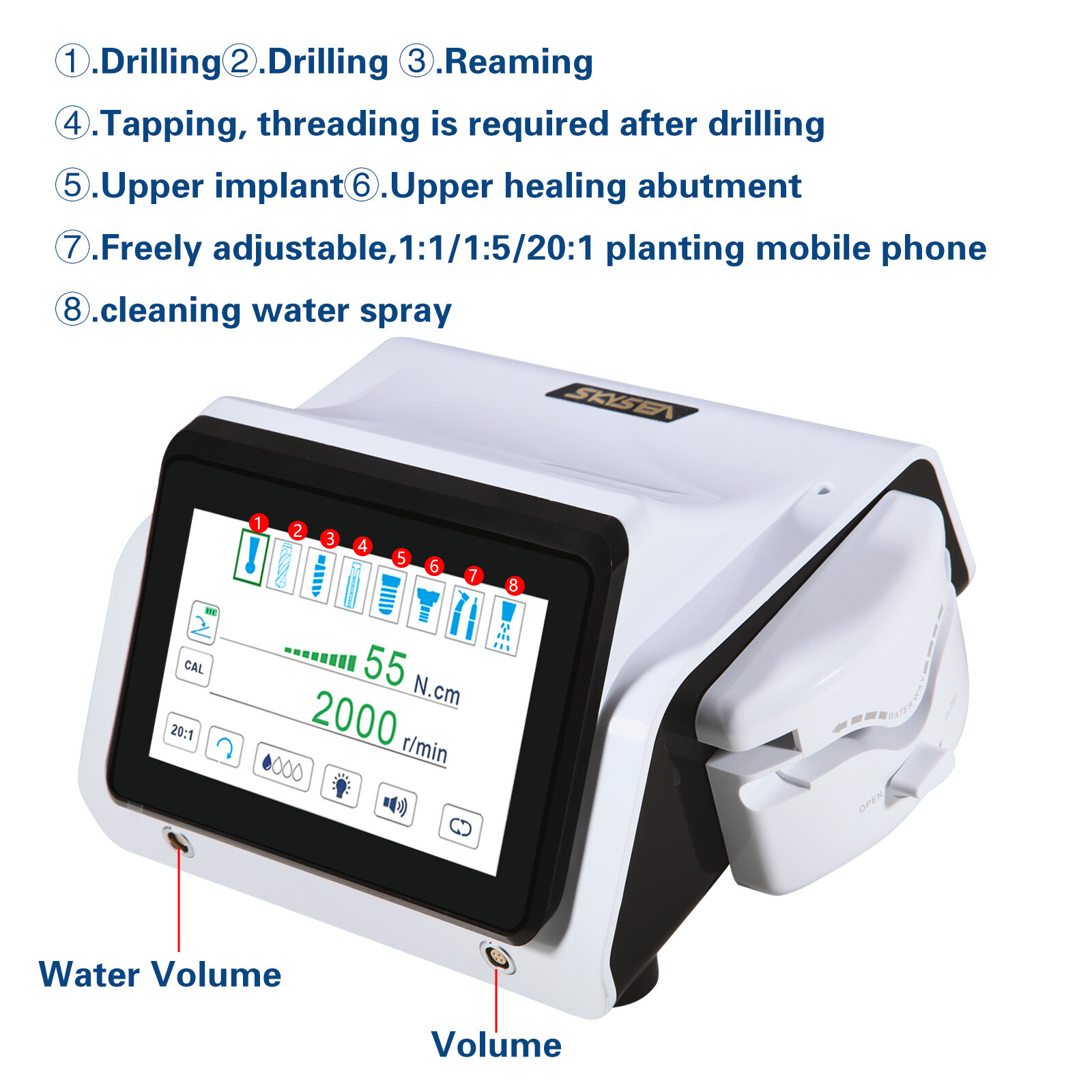Dental Piezo Motor Surgery & Implant Device 2 IN 1 Bone Cutter Touch Screen