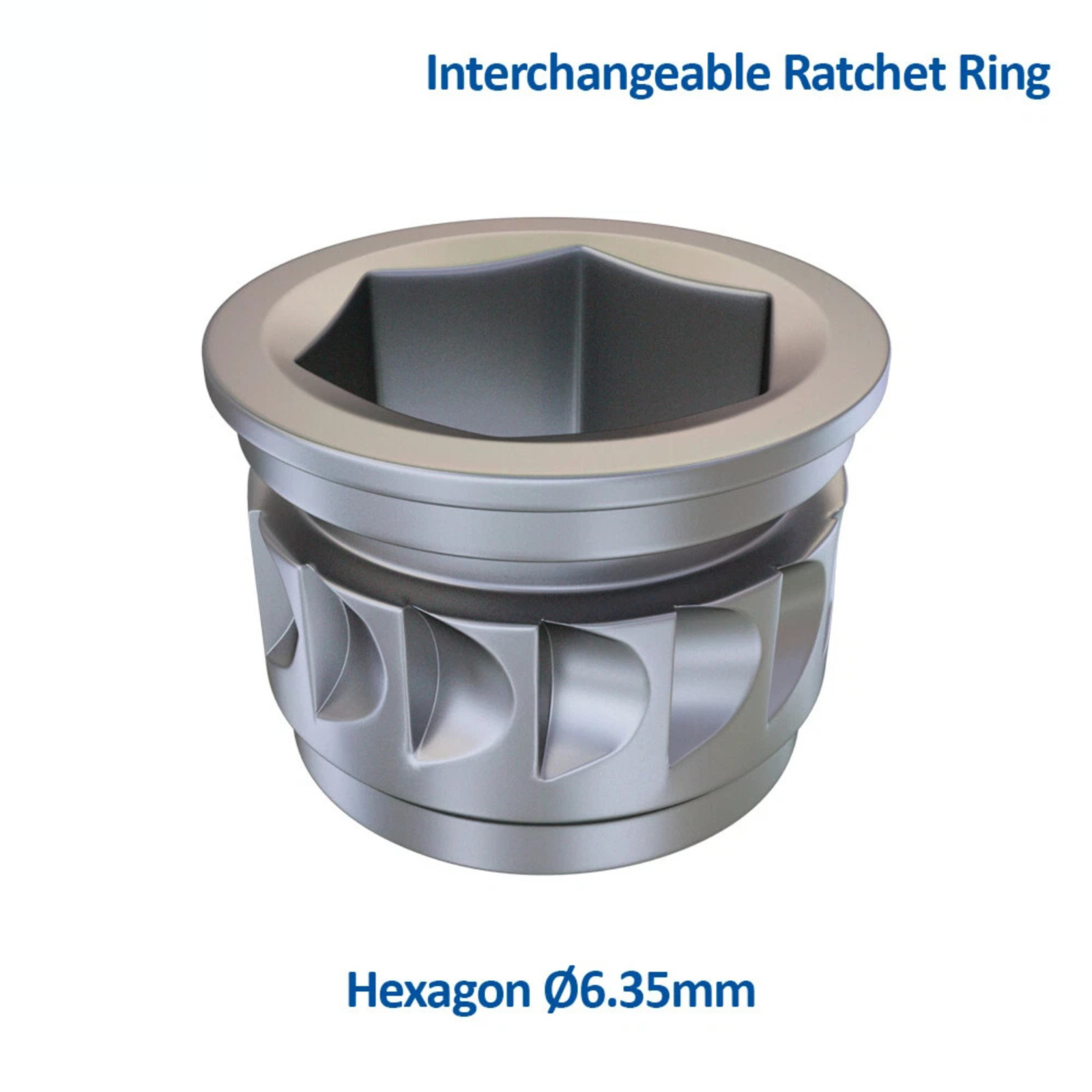 Dental Fixture Adapter Head Differential Wrench Ratchet Replaceable Hex Ring