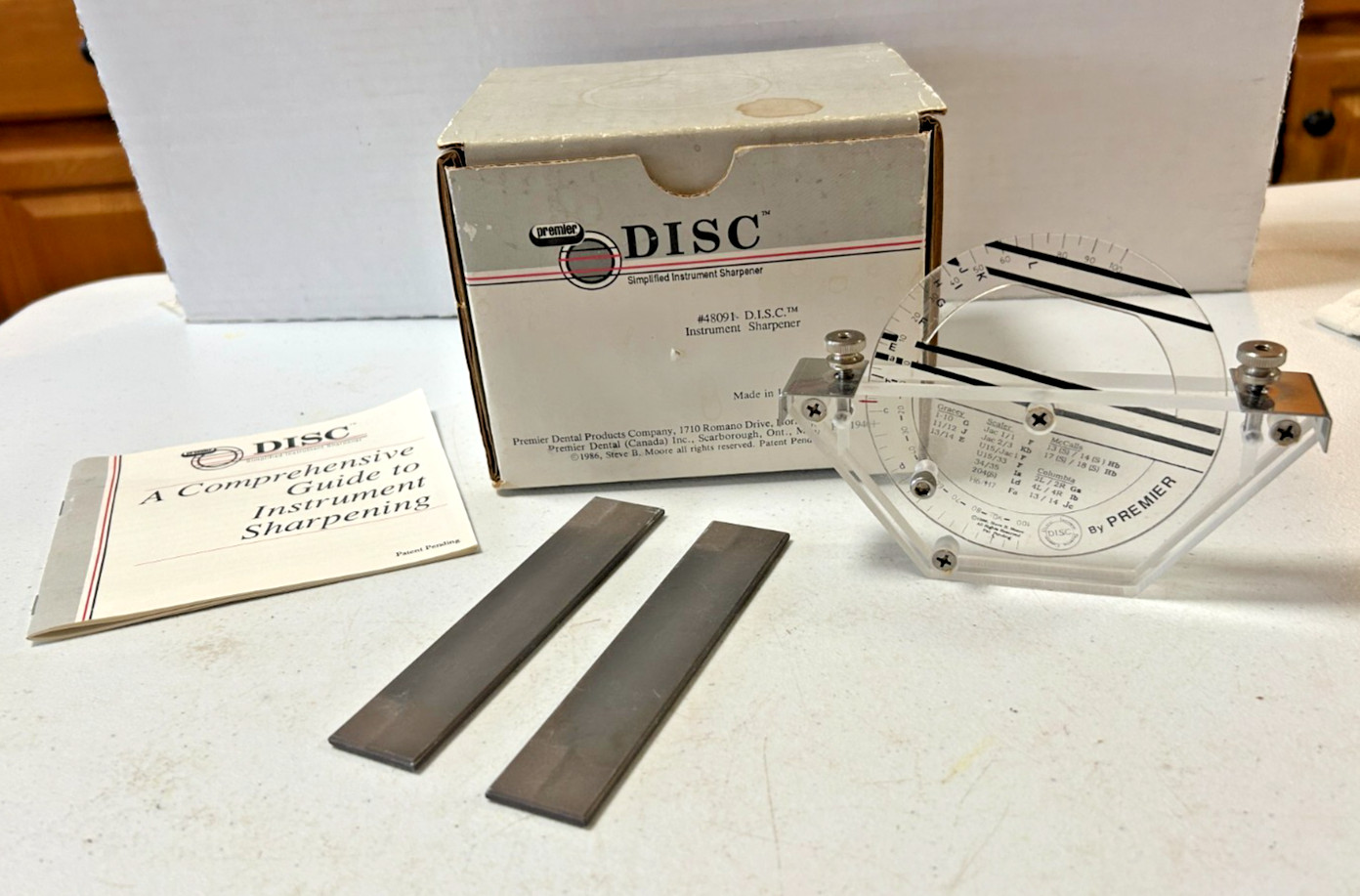 Vintage Premier DISC Simplified Instrument Sharpener #48091 Edge Dental w / Box