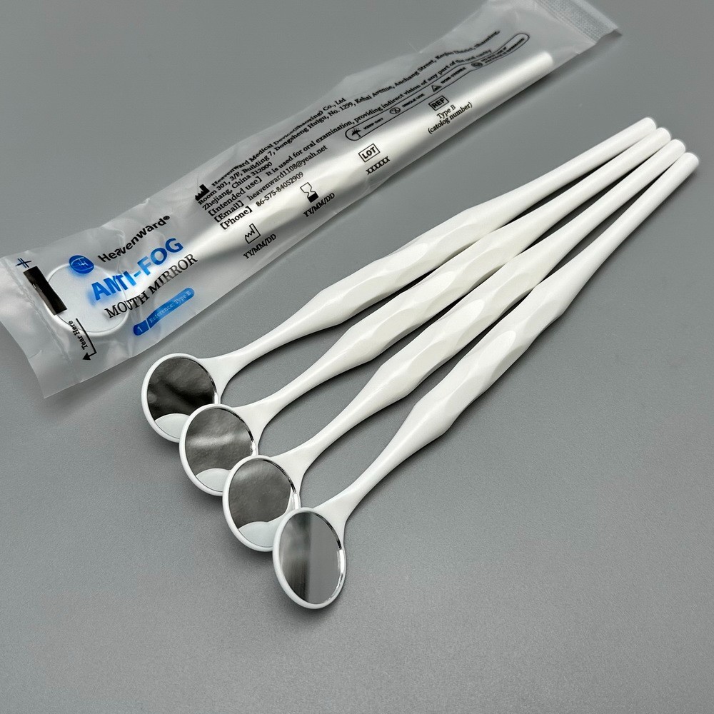 Dental Plastic Anti-fog Mirror Single Side White Color 5/10/20/50Pcs