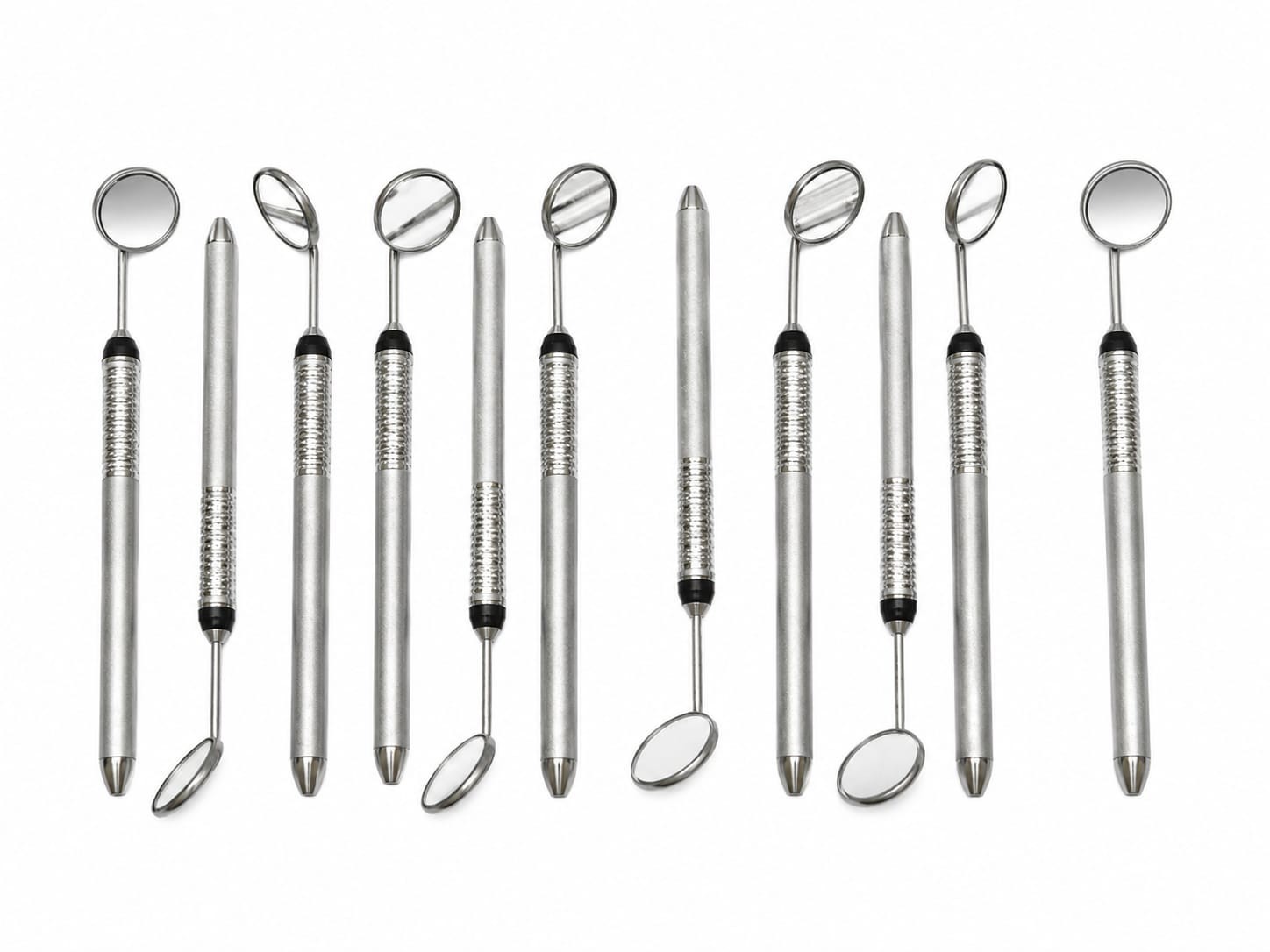 Lot of 10 Dental Mirror Handle MH6 with #5 Mirror 24mm Stainless Steel