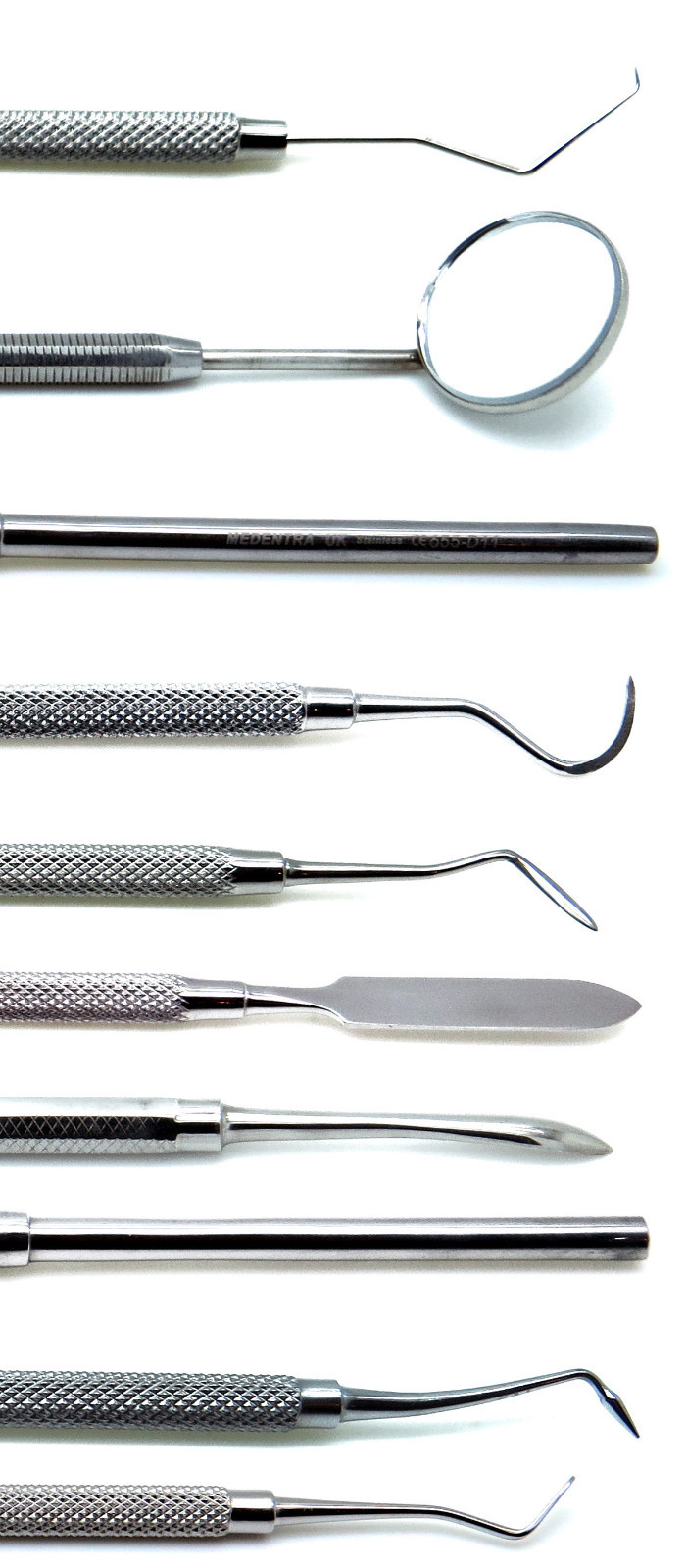 10 Pcs Dental Examination Pro Set Explorers Probes Spatulas Filling Instruments