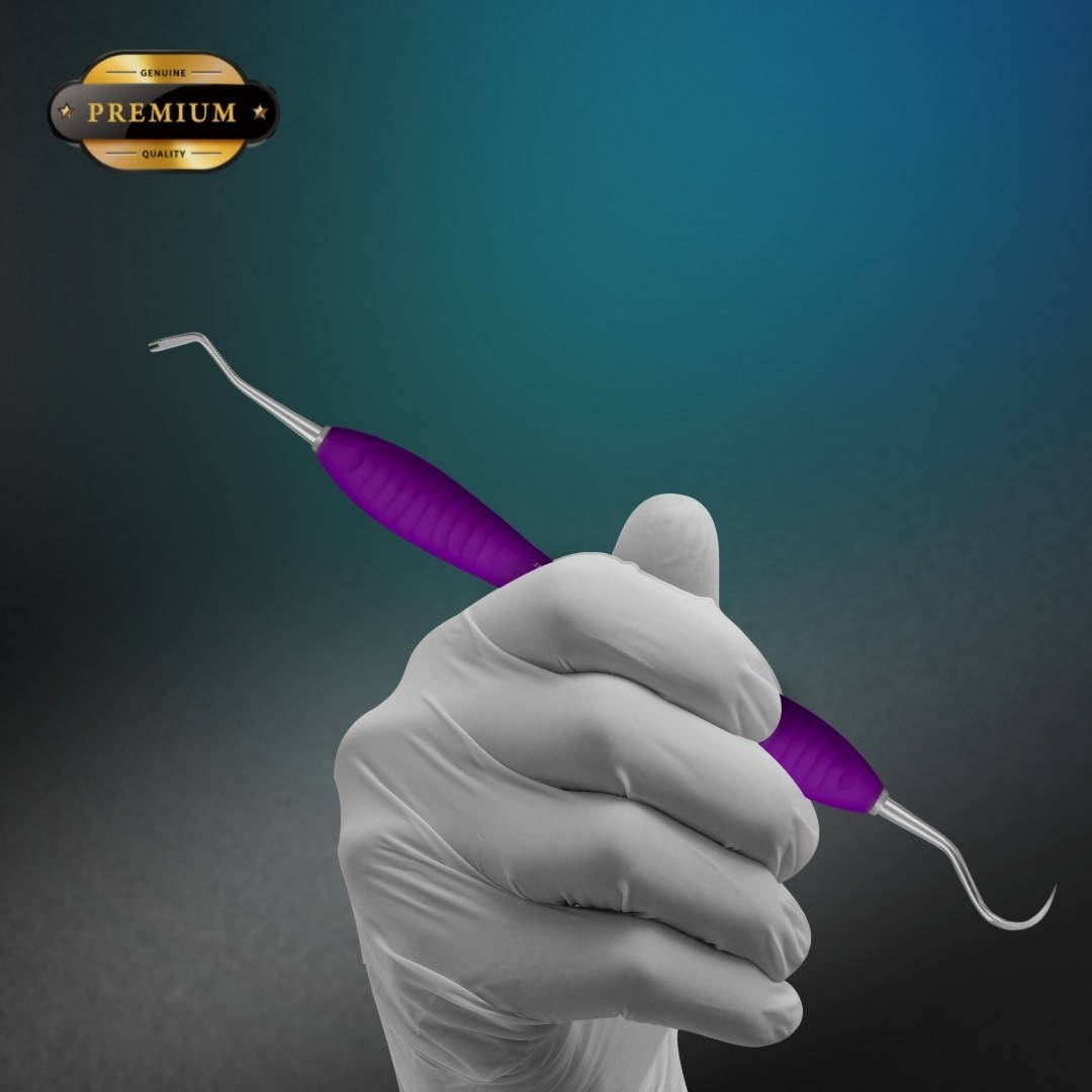 AR Silicone Orthodontic Elastic Placing Ligature 17C + Sickle Scaler Instruments
