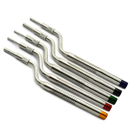 Set of 5 Sinus Lift Osteotome Kit Offset Concave Tips Dental Implant toolkit CE