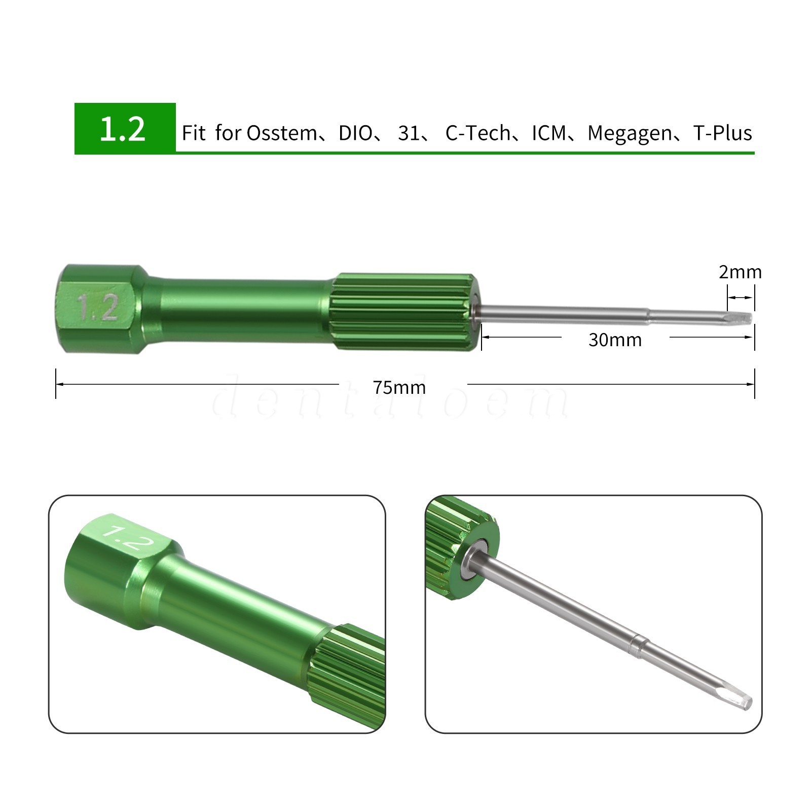 Implant Pro Dental Implant Screwdriver Kit with Set of 9 Drivers and Base Holder