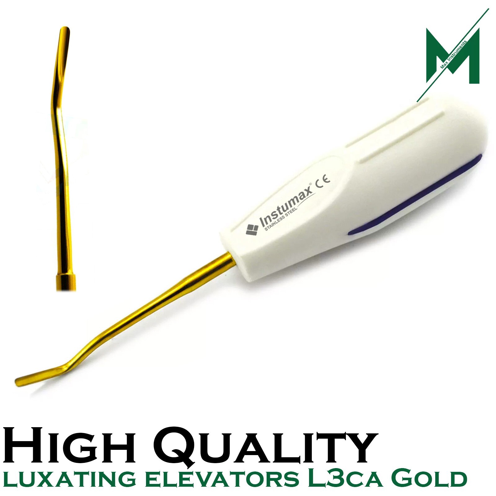 Dental Periotome Luxating L3CA Elevator Gold Tip Veterinary PDL Extracting