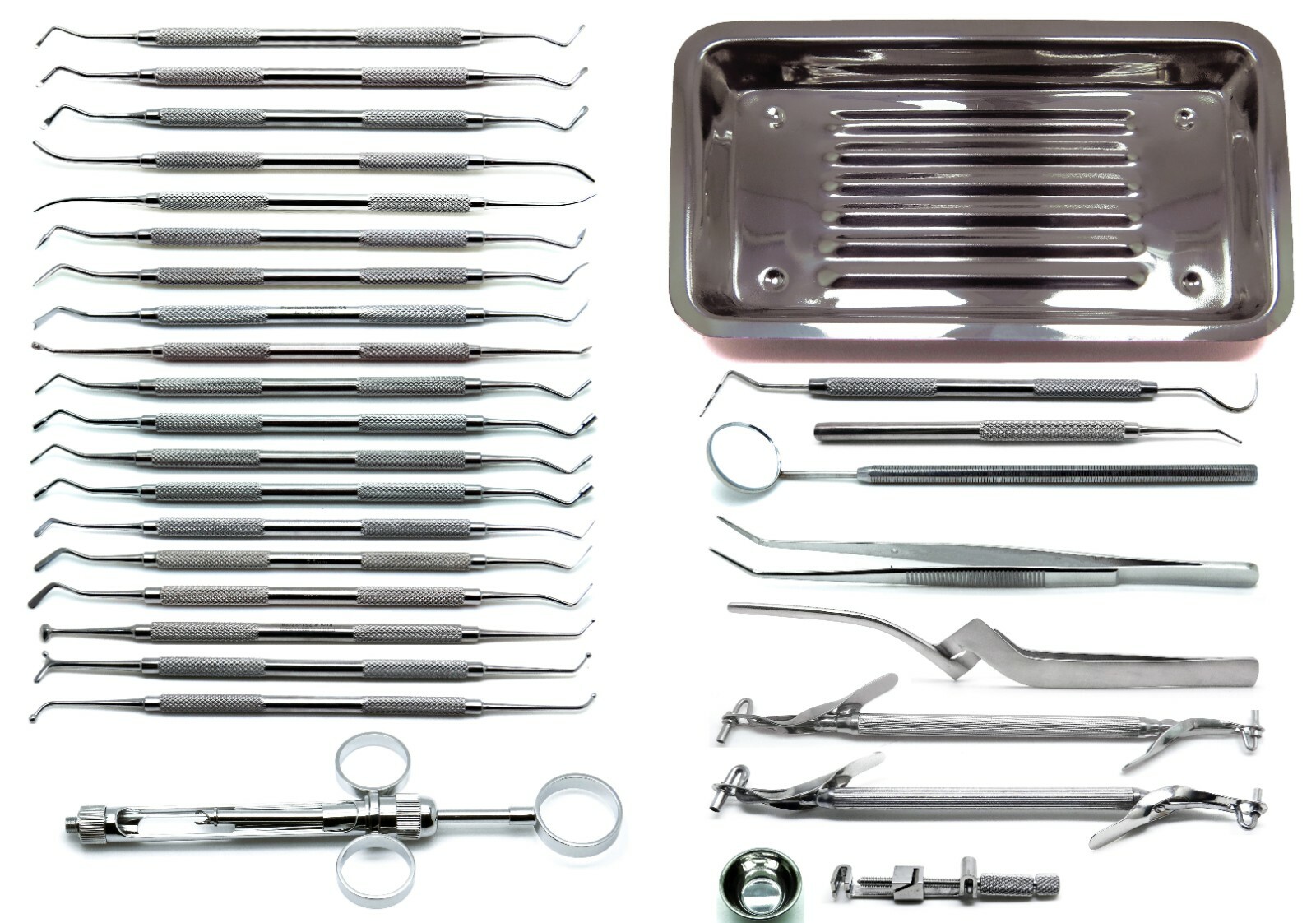 Amalgam Composite Set of 30 Dental Stainless Steel Premium Tray Setup New