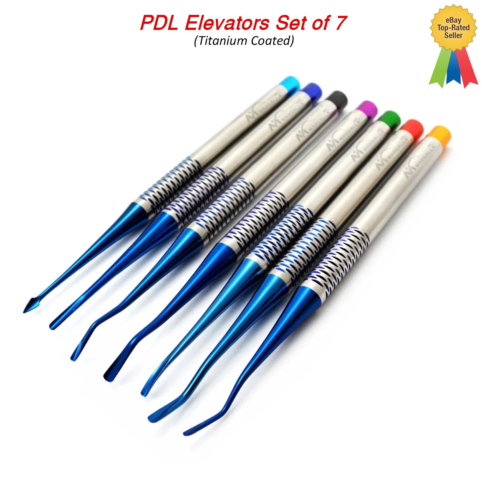 Dental PDL Luxating Root Elevators Set of 7 Precise Periotomes Tips Titanium Lab