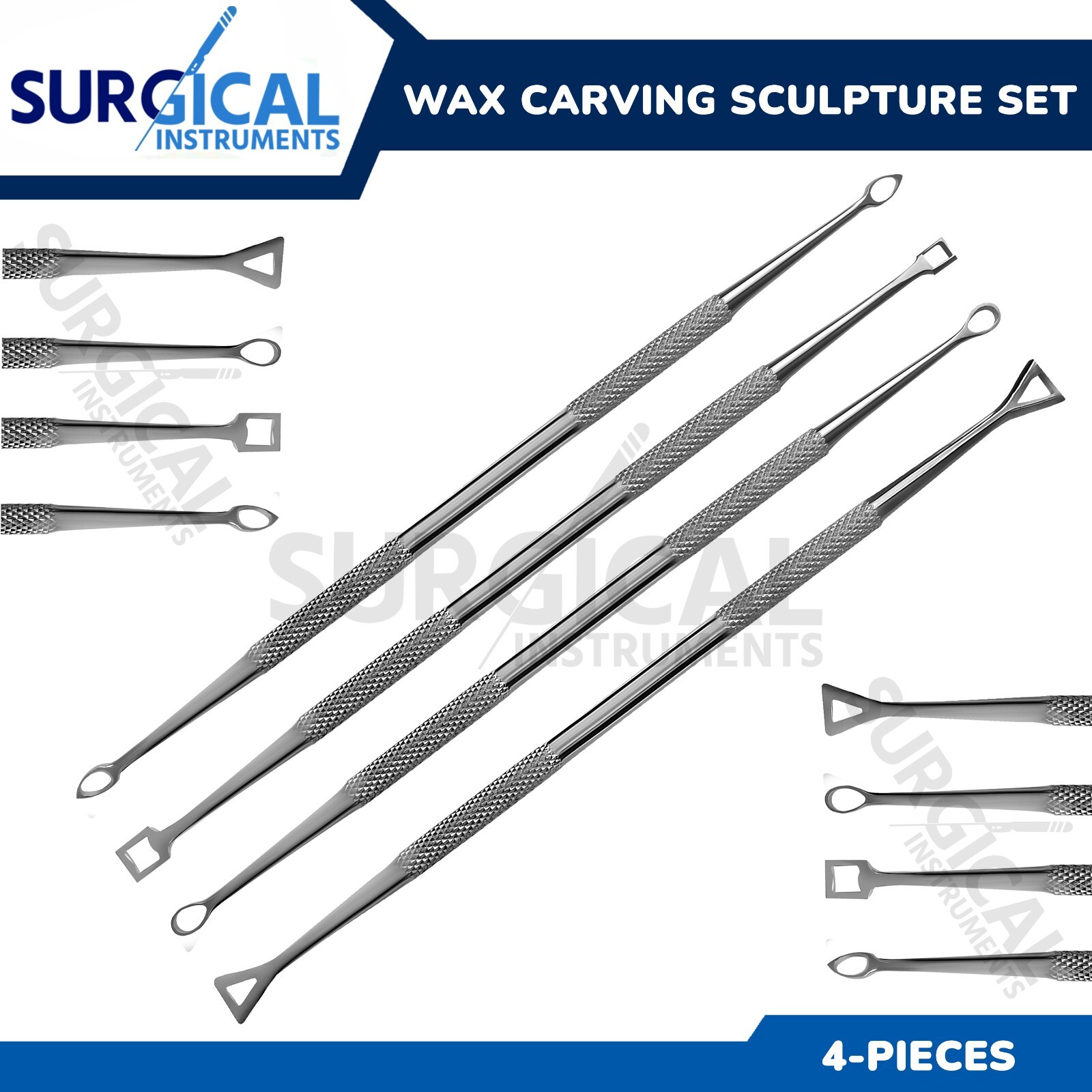 4 Pcs Wax Carving Sculpture Set Hollow End Carvers Sculpting Metal Clay Tools