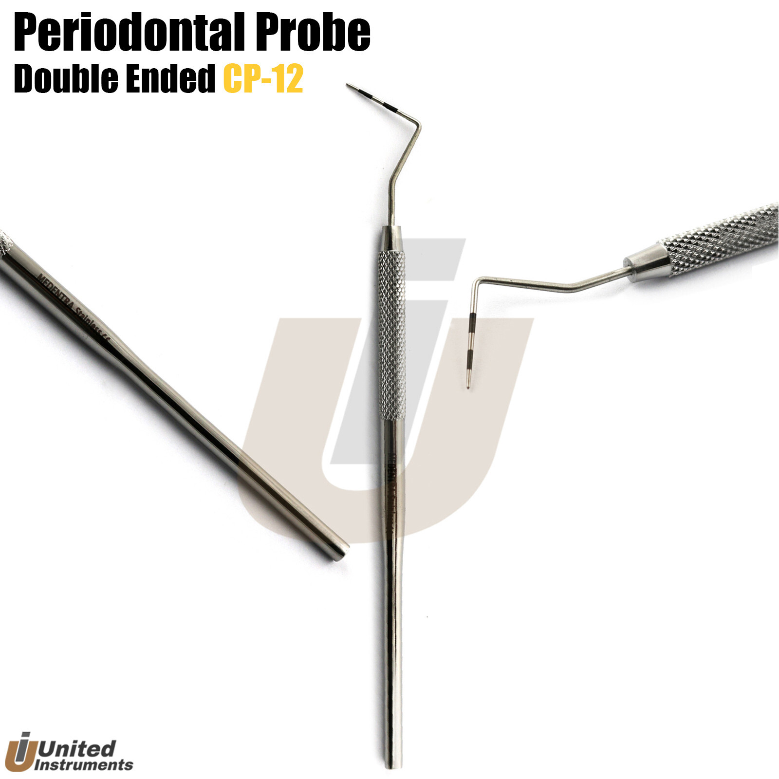 Set Of Stainless Steel Dental Prophylaxis Tray Instruments Periodontal Scaling