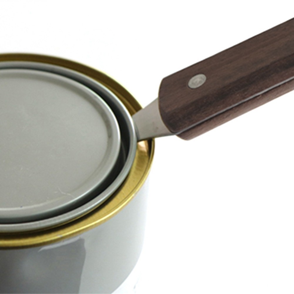 8 Inch Stainless Steel Dental Spatula with Firm Grip Non Slip Wooden Handle