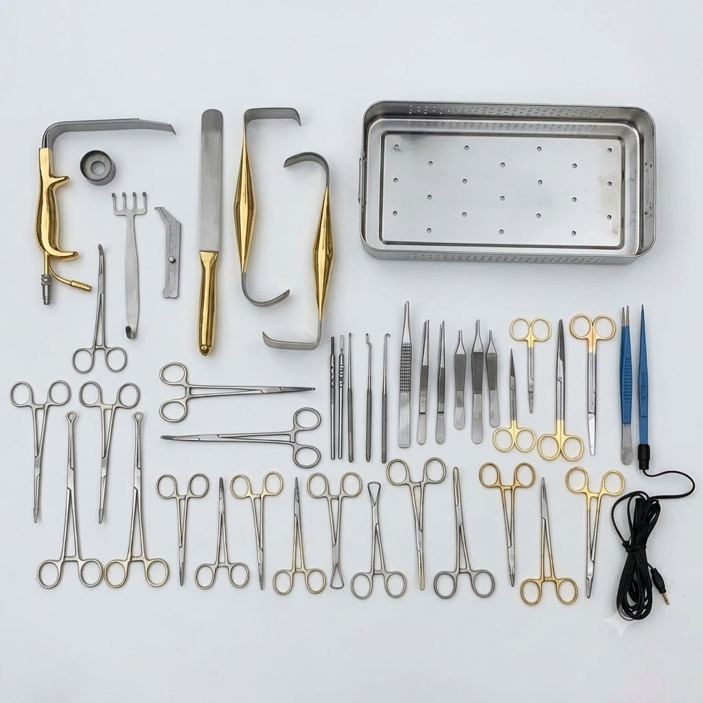 Plastic Surgery Set Surgical German Breast Augmentation Instrument Set Of 40 PCs