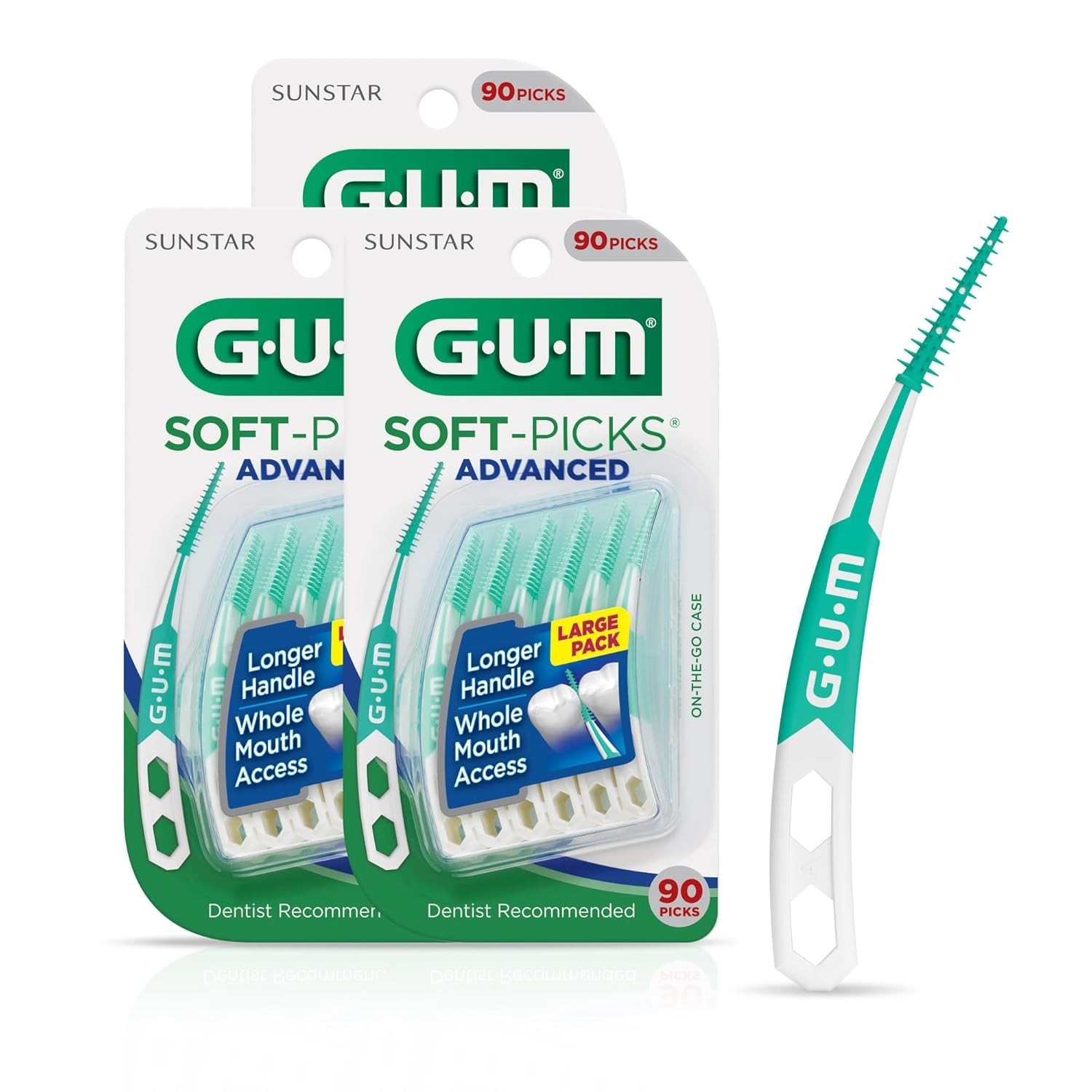 Dentist Recommended Soft-Picks Advanced: Portable 90 Count Interdental Brushes