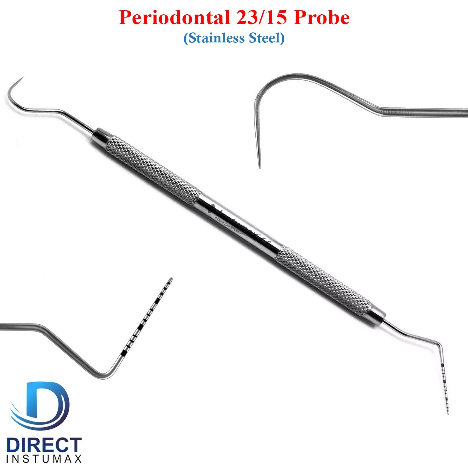 Dental Perio Explorer 23 Probe UNC 15 Color Marking Diagnostic Double Ended Tool