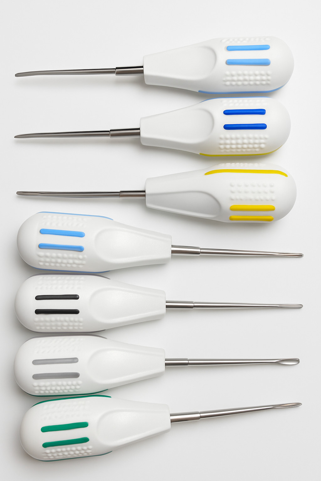 21 pcs Dental Elevators Set – White Handle Luxation & Extraction Tools 3 set
