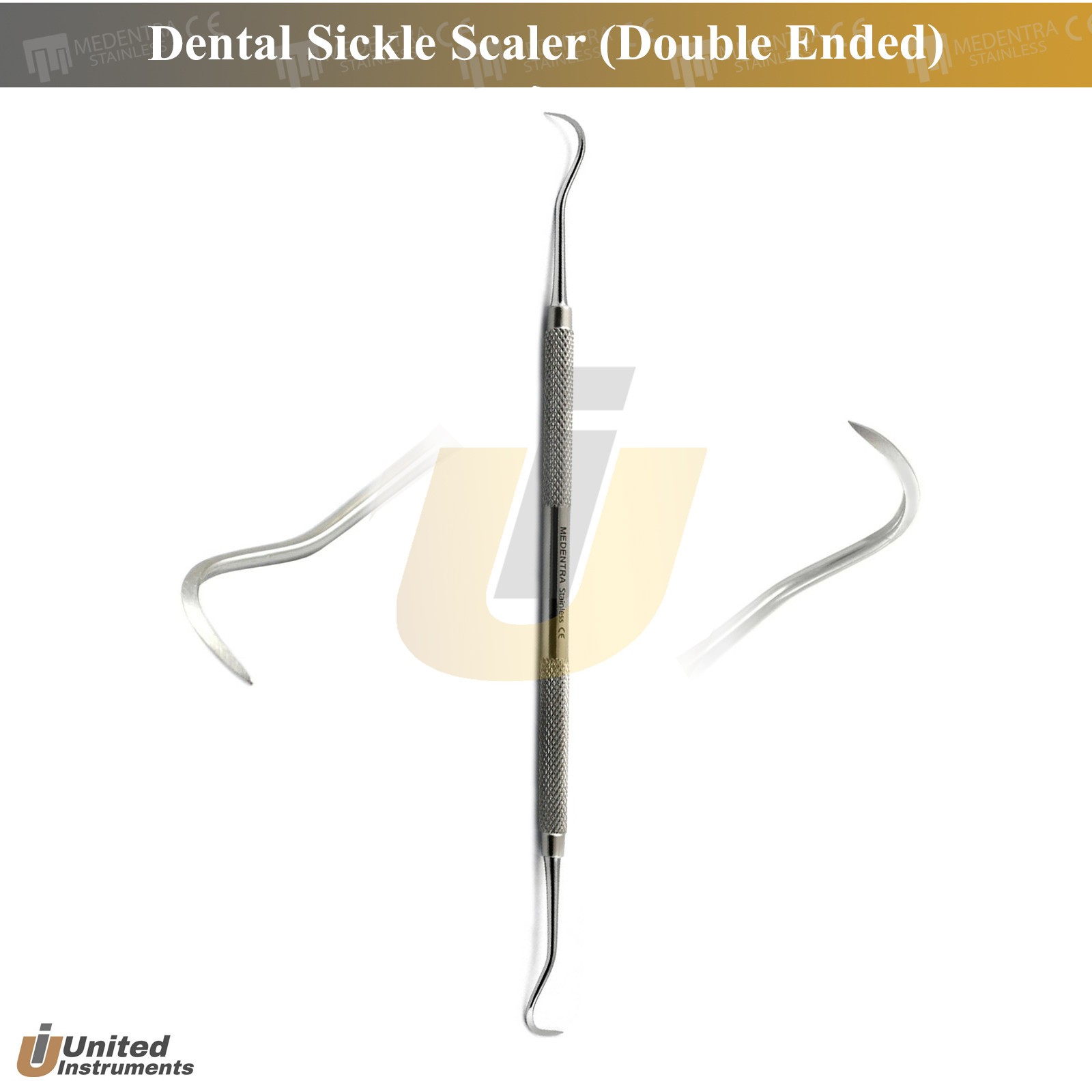 Set Of Stainless Steel Dental Prophylaxis Tray Instruments Periodontal Scaling