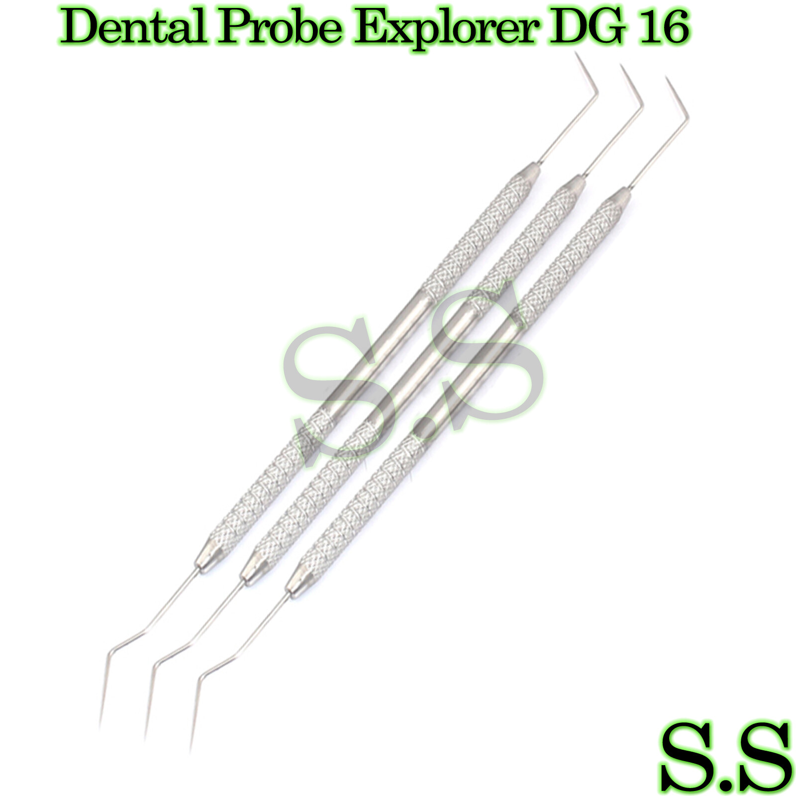 3 Dental Diagnostic PROBE Endo Explorer DG 16 Double Ended Instruments