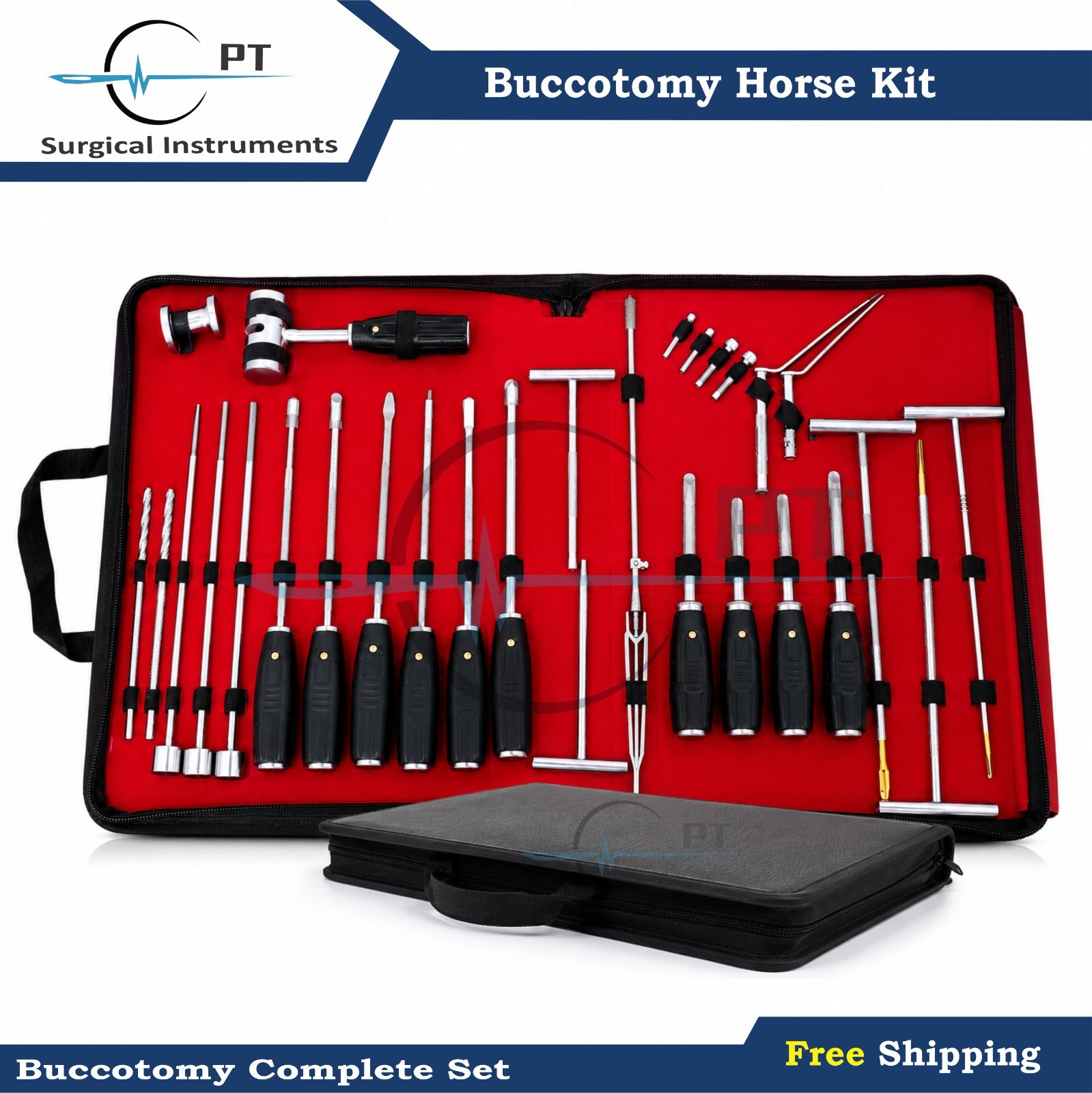 Equine Dental Complete Buccotomy Set Tooth Extraction Kit for Horses