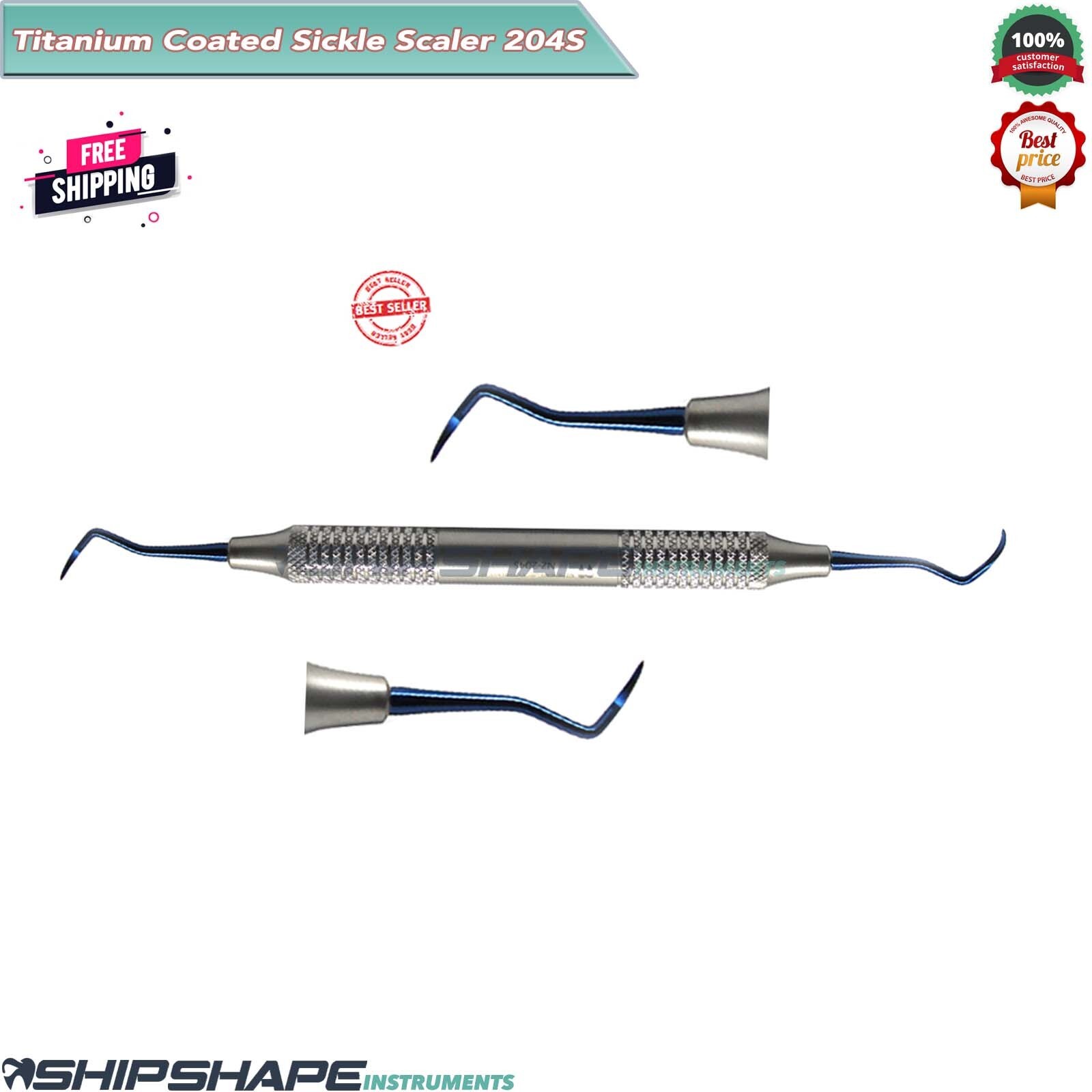 204S SICKLE SCALER Posterior Calculus Removal Implant Dental Hygiene Instruments