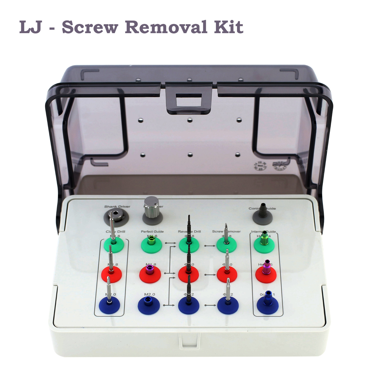 Implant Prosthetic Kit Fixture & Fractured Screw Removal Kit MCT FSRK-02 Drivers