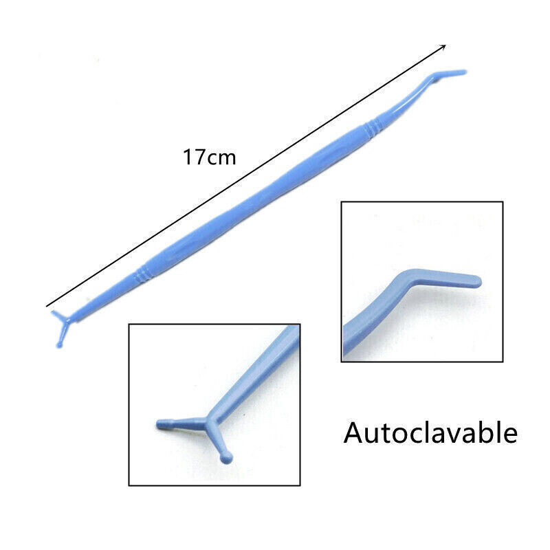 2Pcs/Pack Dental Plastic Autoclavable Composite Resin Plugger Filling Spatula
