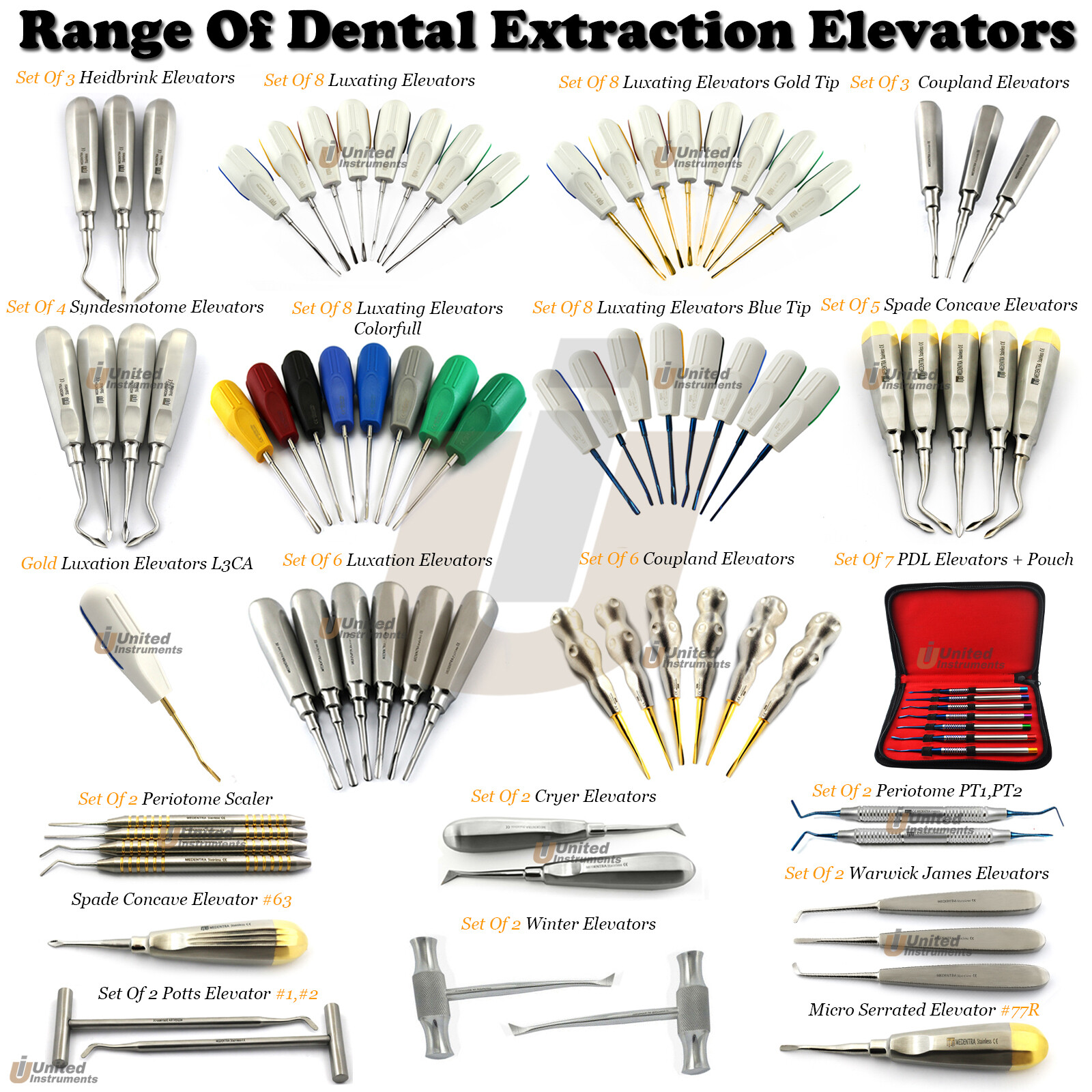 Dental Luxating Root Elevator PDL Periotome Luxation Tooth Extracting Extraction