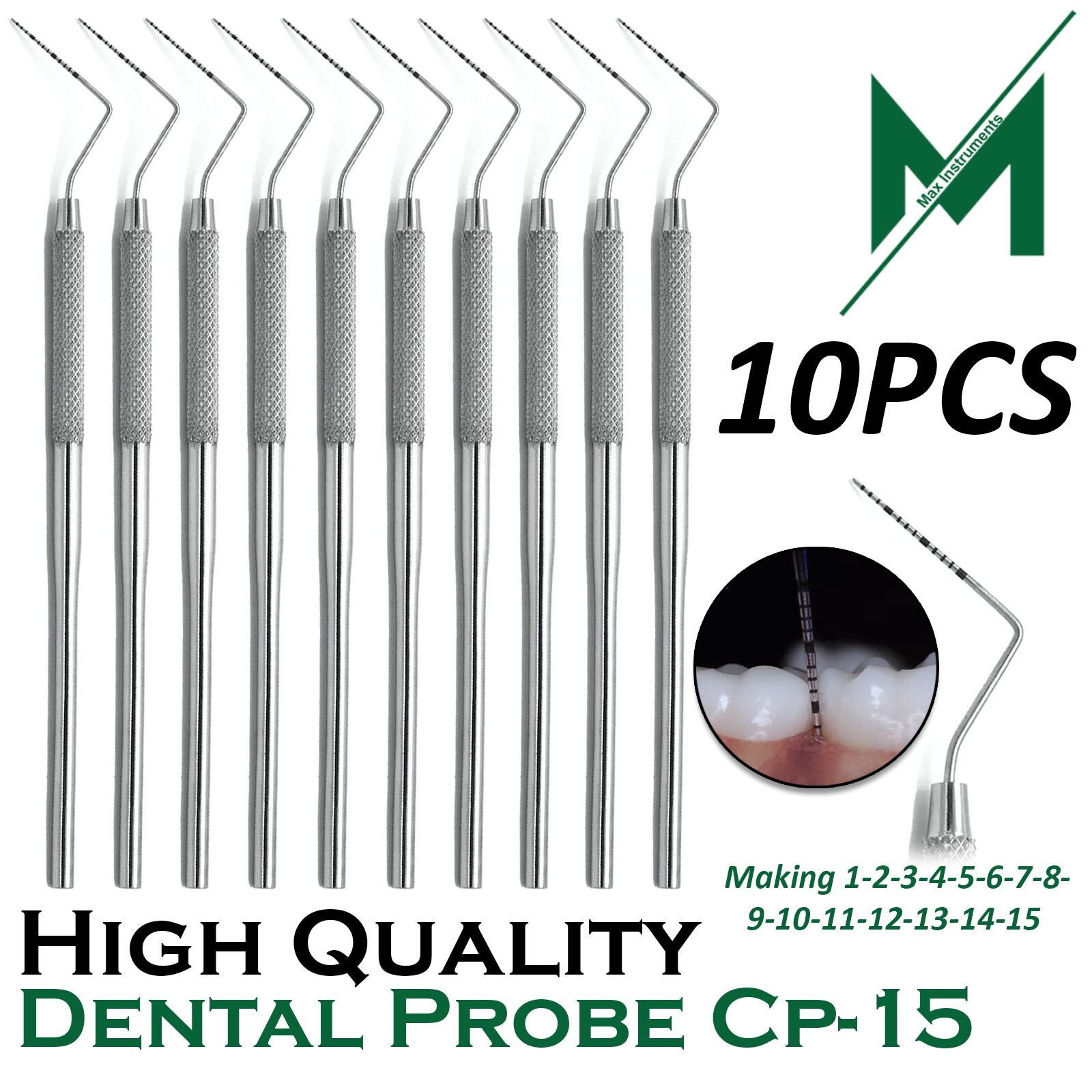 Dental CP-15 Probe Color Marking Periodontal Who Screening Measuring Lab