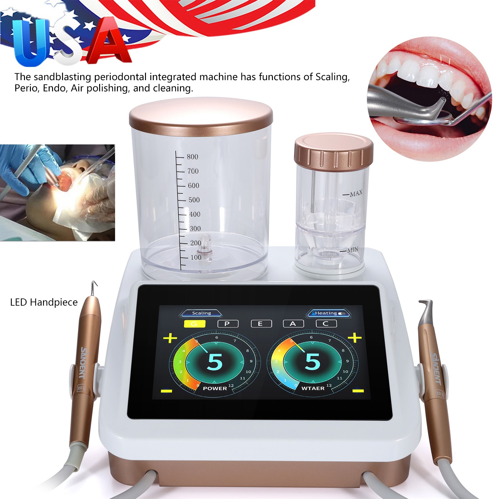 for SKYSEA AP-H L Dental Air Polisher Supragingival Handpiece Hygiene Prophy