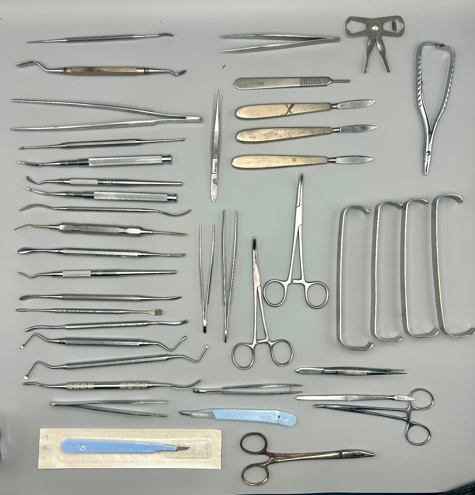 Dental Instruments Mixed Lot of 40 Tools Surgical, Tweezers Scrapers Syringes