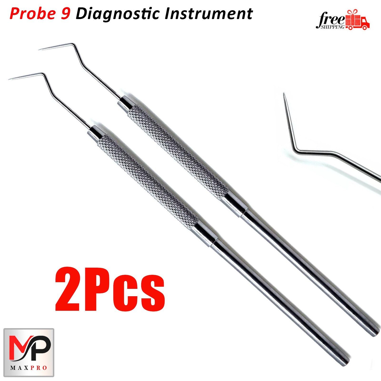 Dental Periodontal Probe 9 Pick with Single End Tip for Precise Diagnostics