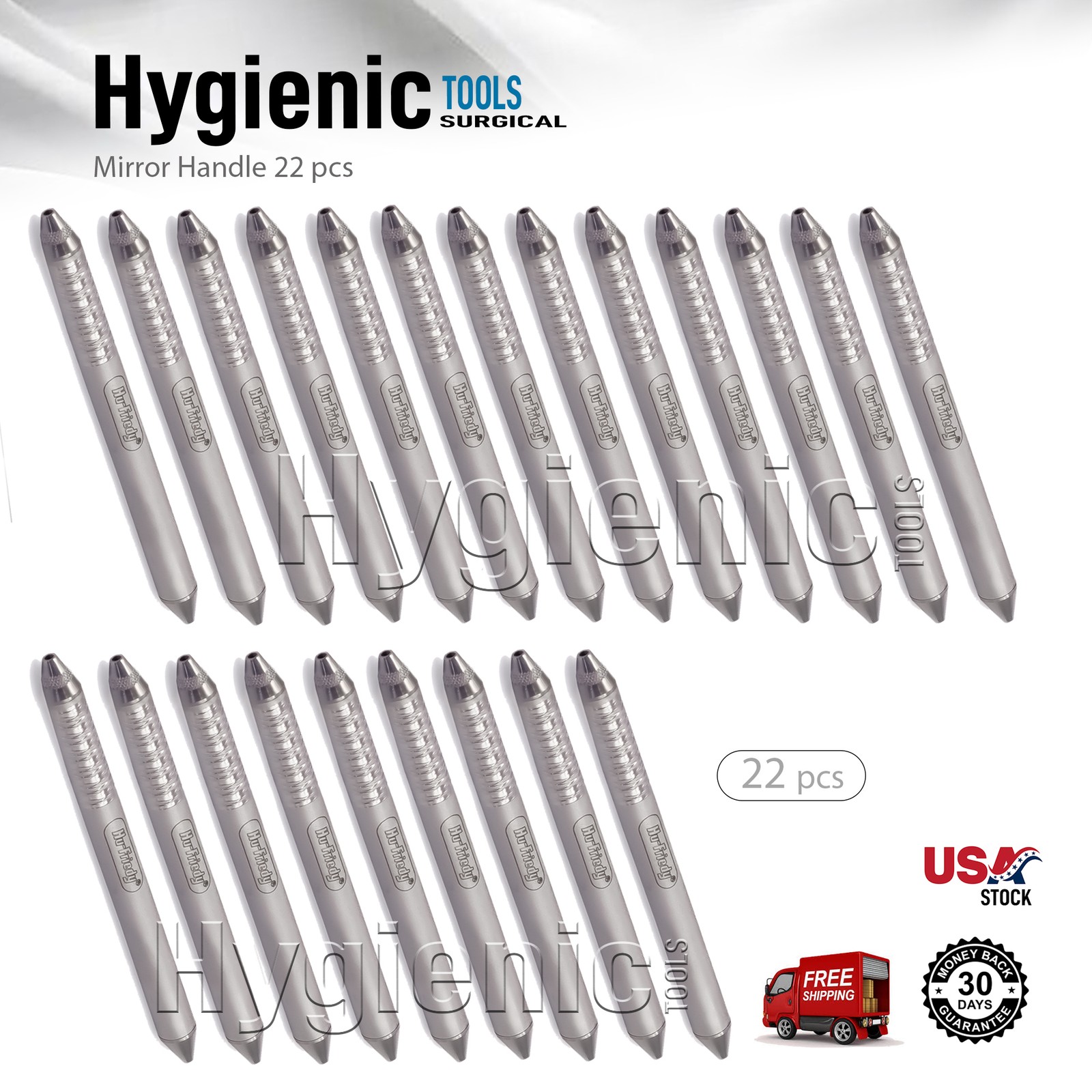 Lot of 22 Hu-Friedy MH6 Dental Mirror Handle – Premium Diagnostic Instrument USA