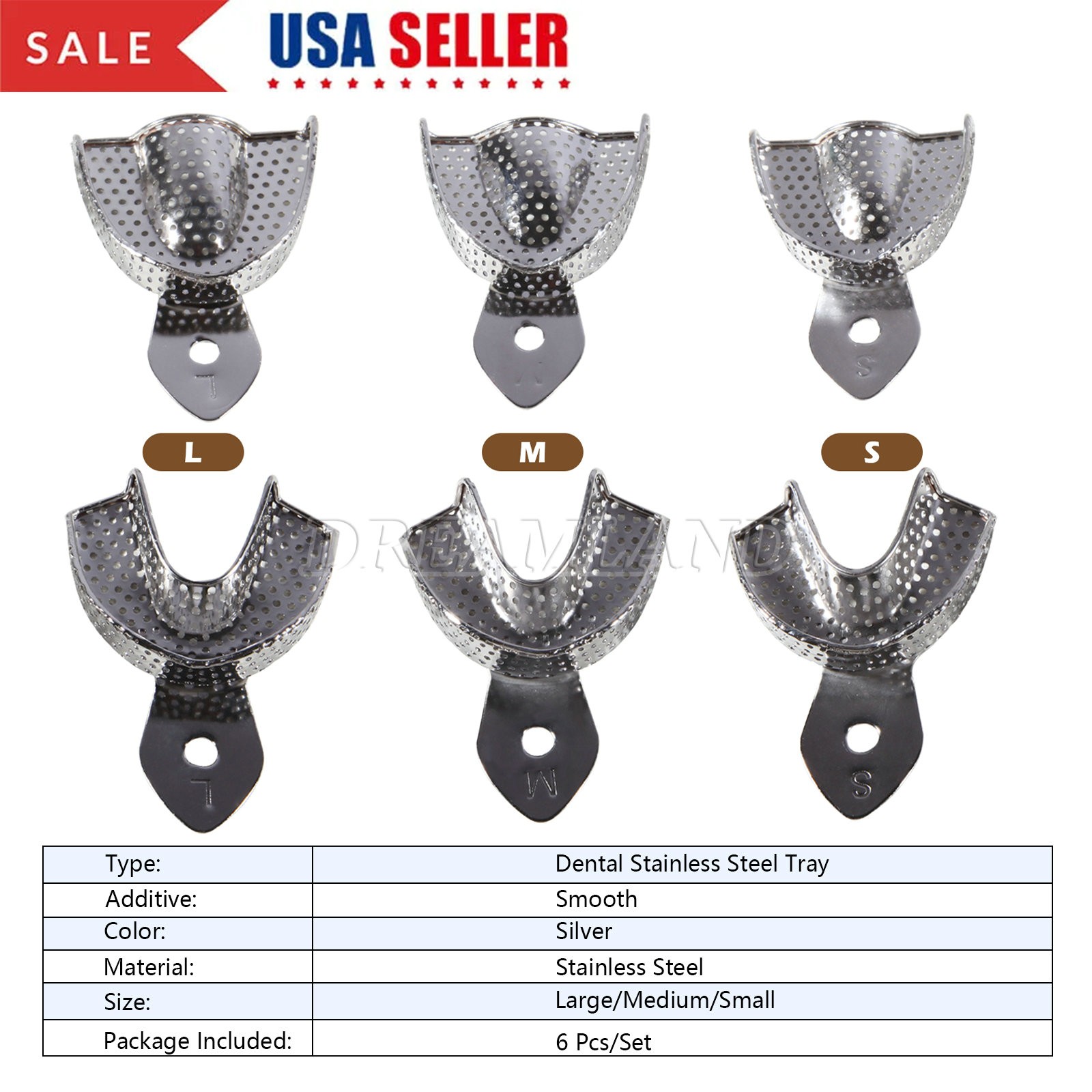 Autoclave Perforated Dental Impression Trays Upper + Lower