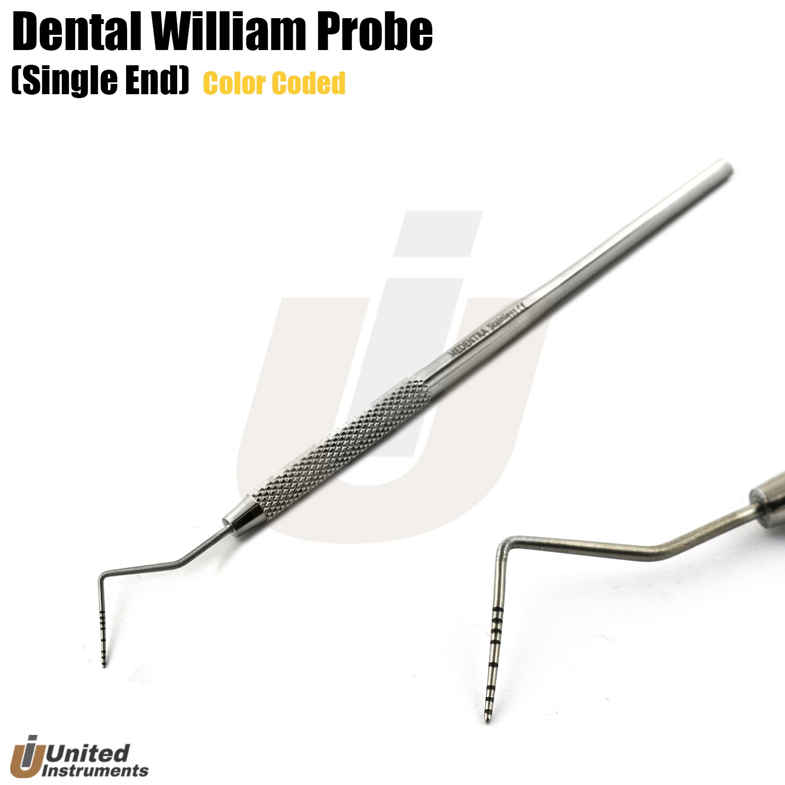Set Of Stainless Steel Dental Prophylaxis Tray Instruments Periodontal Scaling