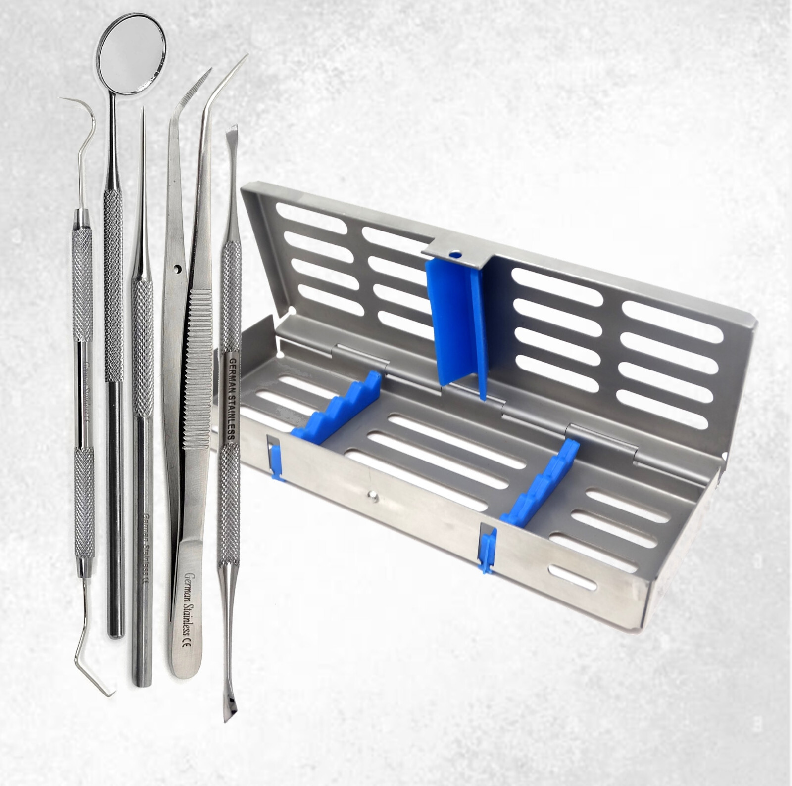 DENTAL STERILIZATION CASSETTE 7”x2” BOX FOR 5 INSTRUMENTS WITH FREE TARTER SET