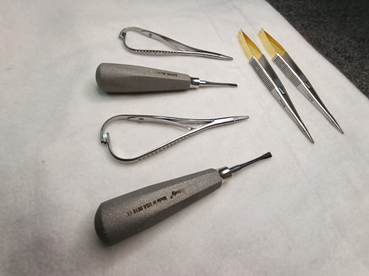 LOT OF 6 PCS HU FRIEDY Castroviejo & Serrated Elevator & Mathieu