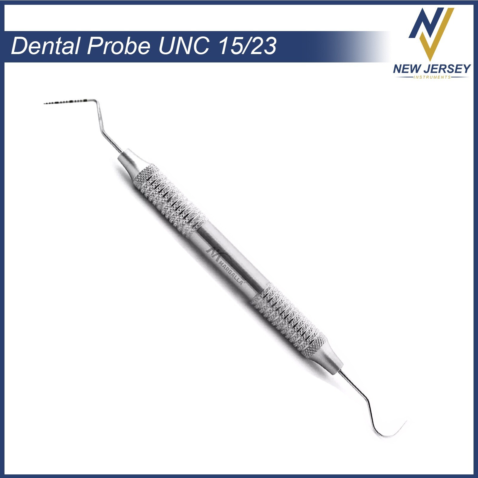 5 Dental Perio Explorer 23 Probe UNC 15 Hallow Handle Color Marking Double Ended
