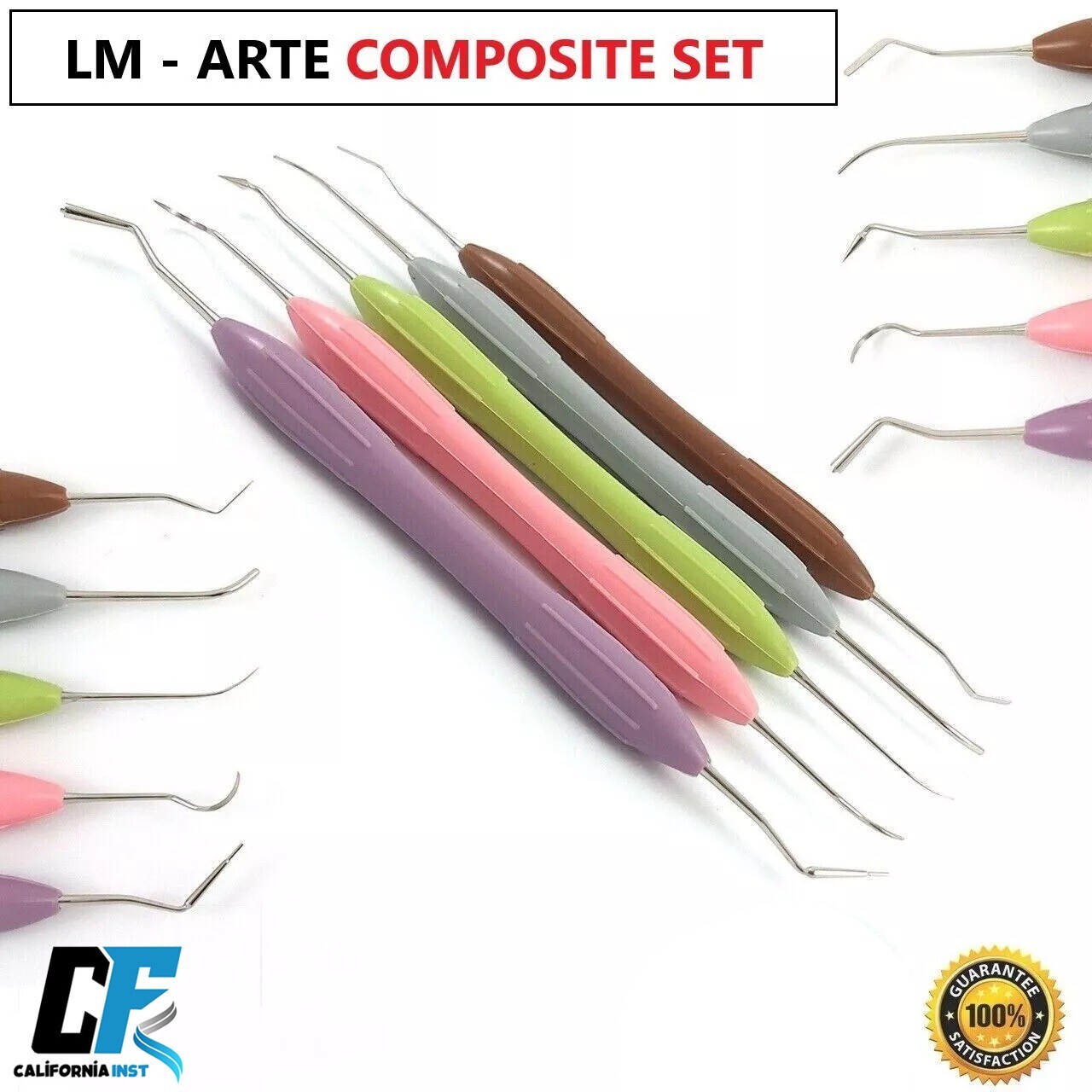 Dental Composite Filling Instruments Set of 5 Gracey Silicon Handle Implant