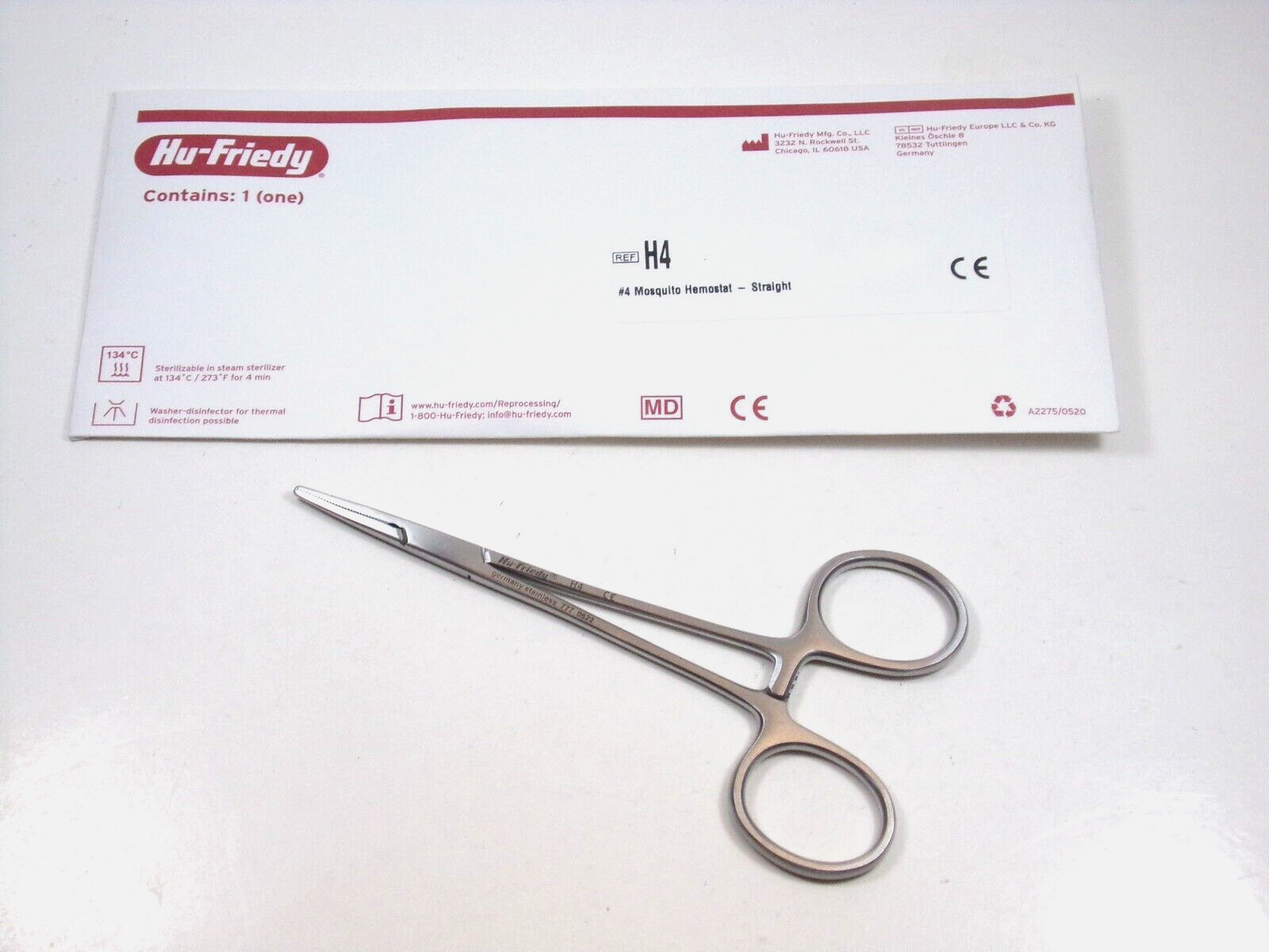 Dental Instrument Straight Halsted Mosquito Hemostat 12cm H4 HU FRIEDY