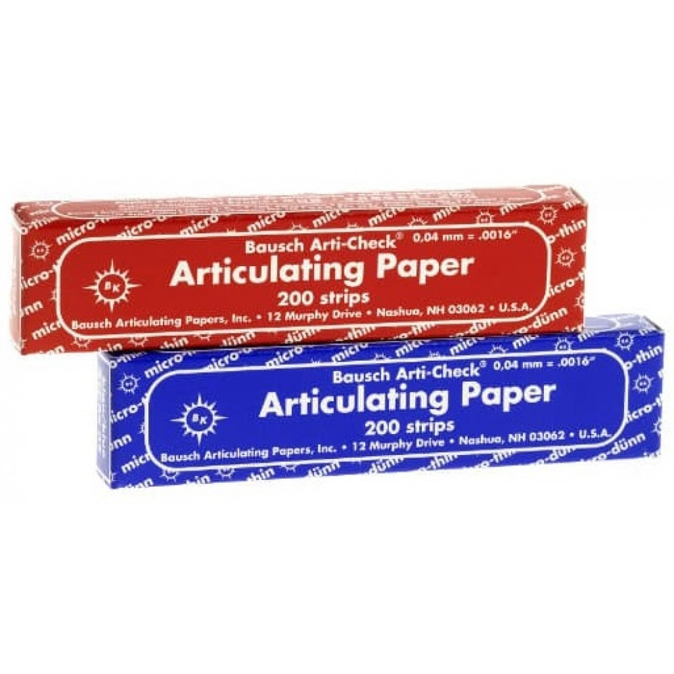 Bausch Arti-Check Occlusion 40µ Micro Thin Articulating Paper Strips 200 pieces