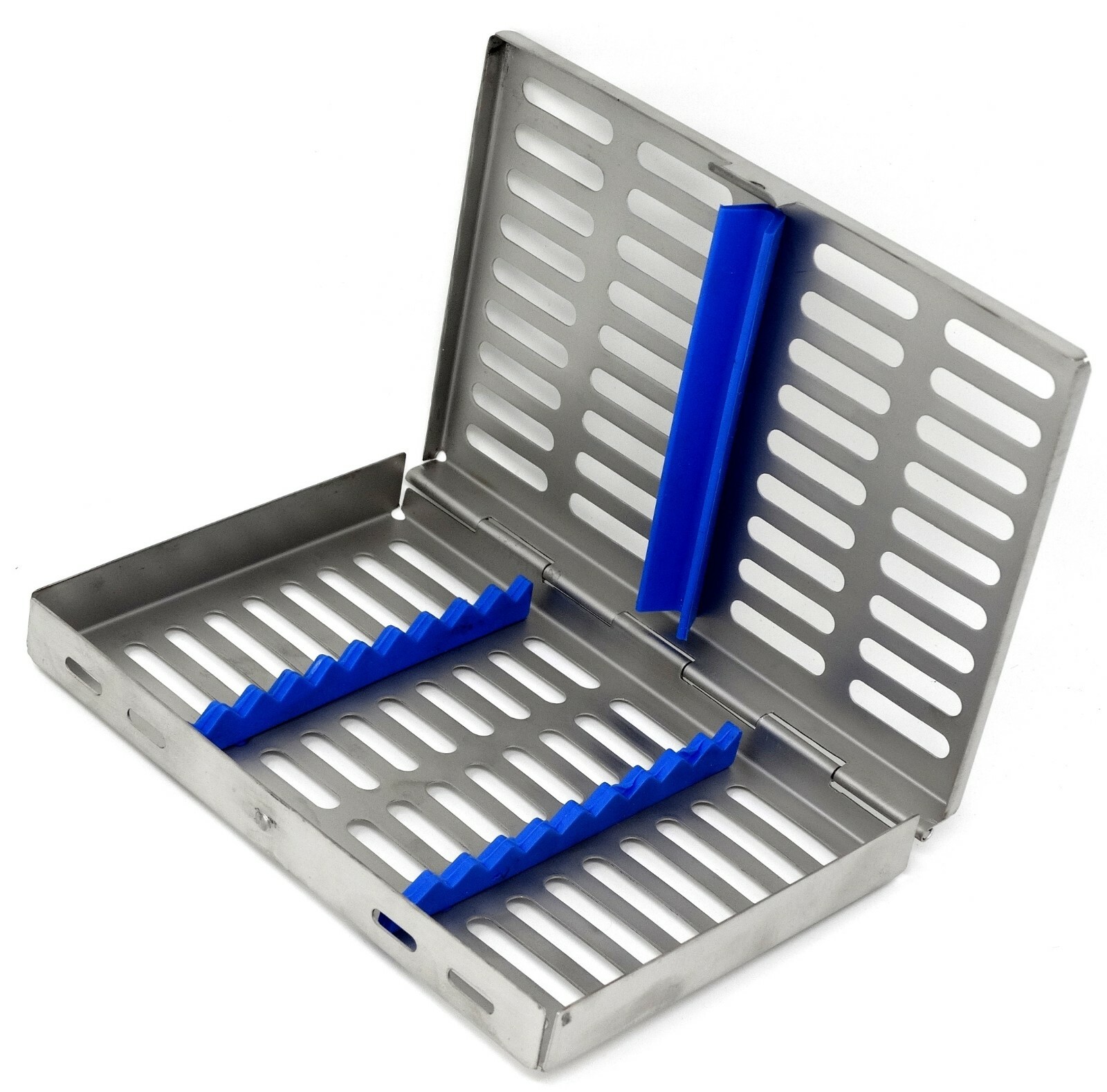 GERMAN DENTAL AUTOCLAVE STERILIZATION CASSETTE RACK BOX TRAY FOR 10 INSTRUMENTS