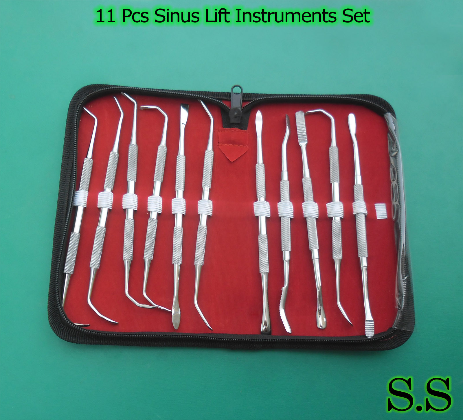 11 Pcs Sinus Lift Instruments Set Kit Implant Dental Dentistry
